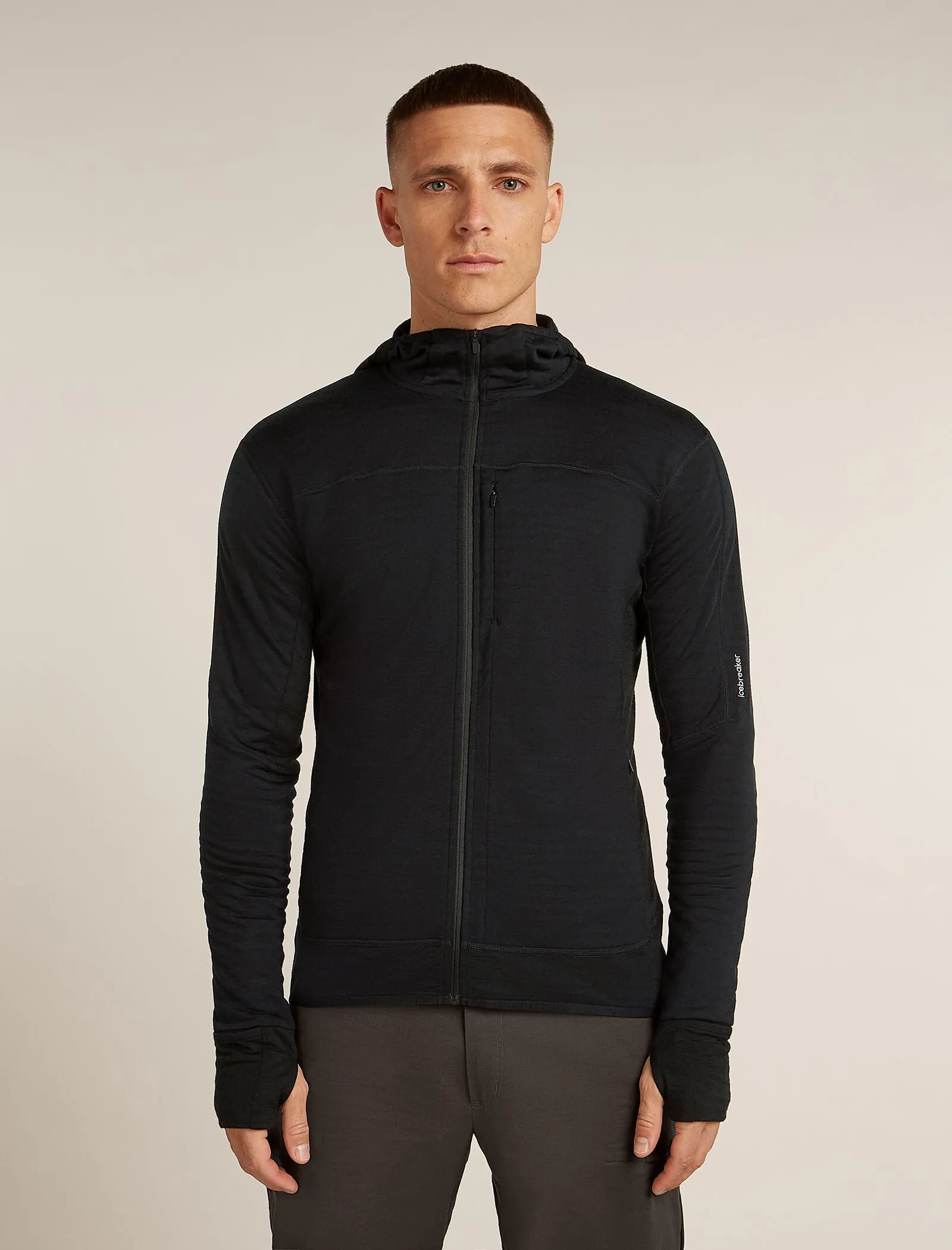 Men's Merino Blend 300 RealFleece™ Descender Long Sleeve Zip Hoodie sold by Icebreaker