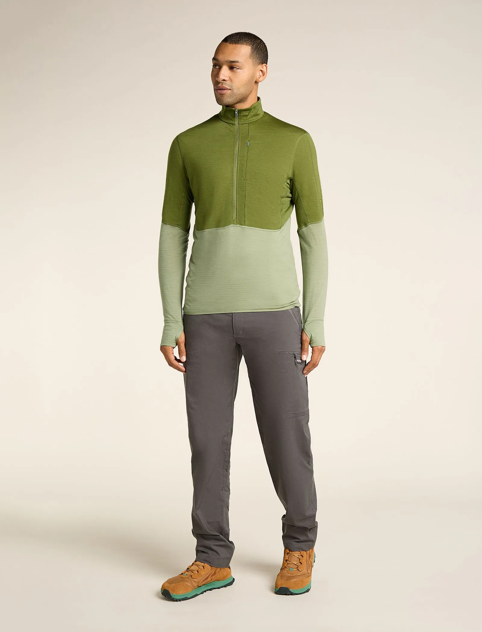 Men's Merino Blend 200 Realfleece™ Descender Long Sleeve Half Zip Top sold by Icebreaker product image thumbnail 3