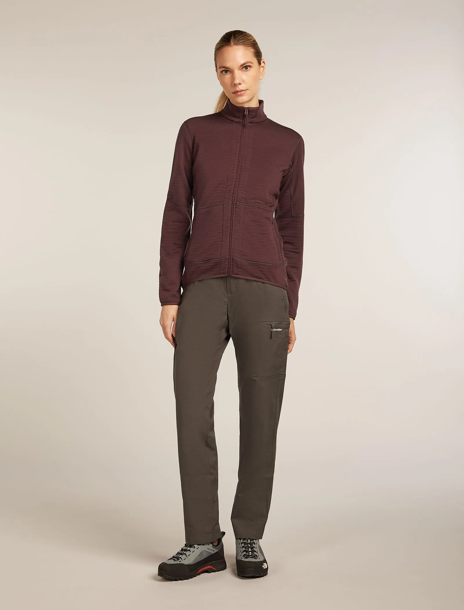 Women's Merino 400 RealFleece™ Descender Long Sleeve Zip Jacket sold by Icebreaker product image thumbnail 3