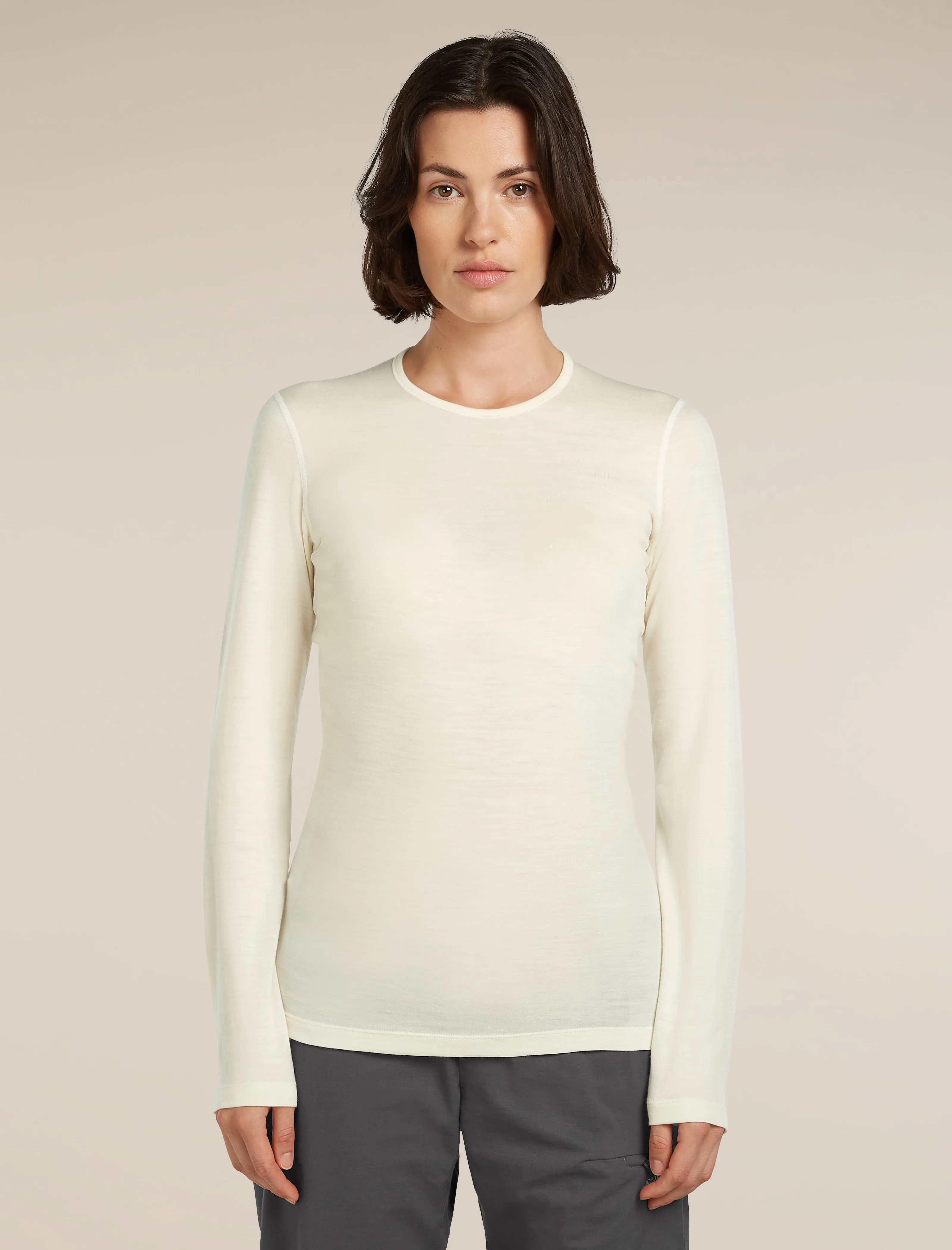 Women's Merino 200 Oasis Long Sleeve Crewe Thermal Top sold by Icebreaker