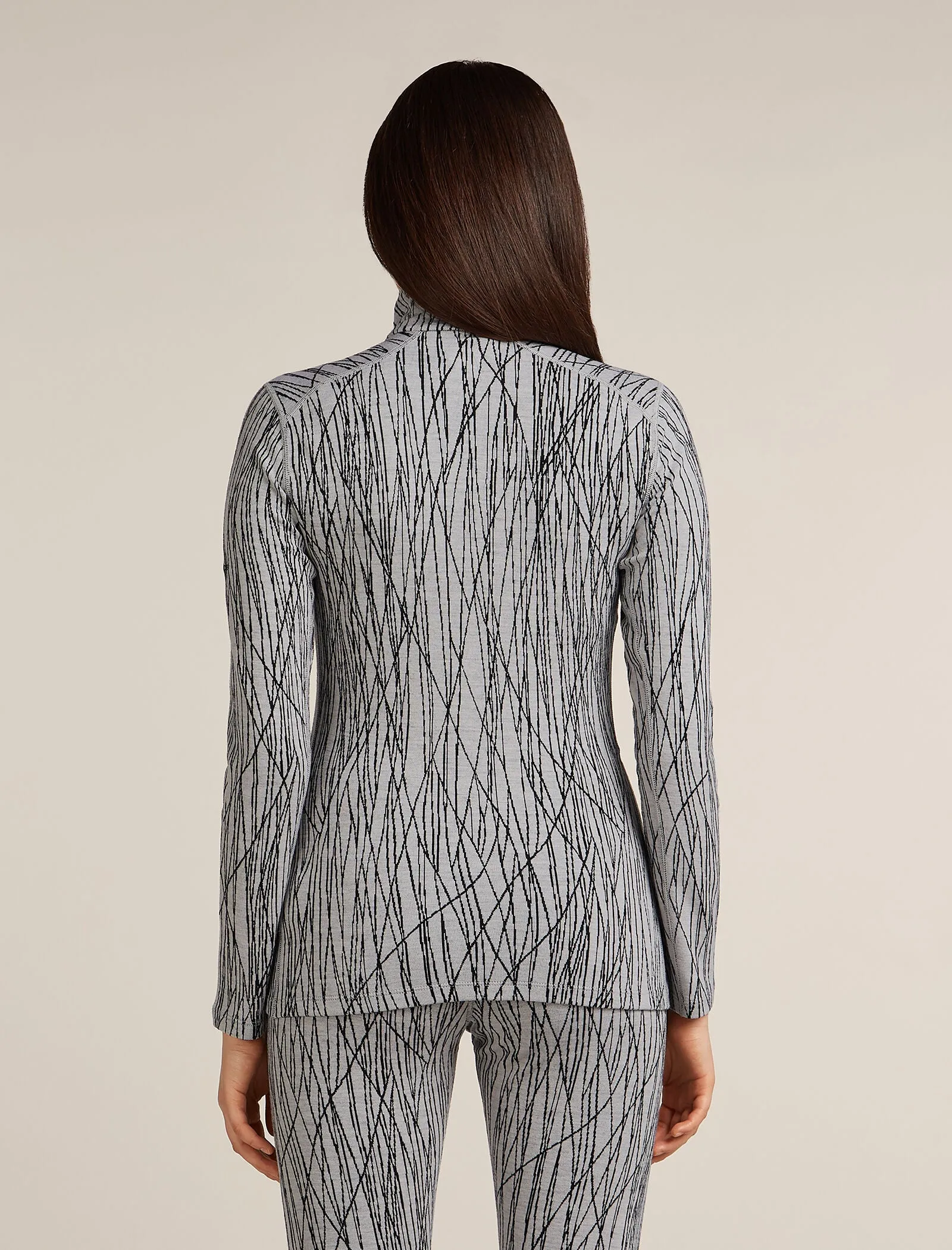 Women's Merino 260 Tech Vertex Long Sleeve Half Zip Thermal Top Delta Lines sold by Icebreaker product image thumbnail 2