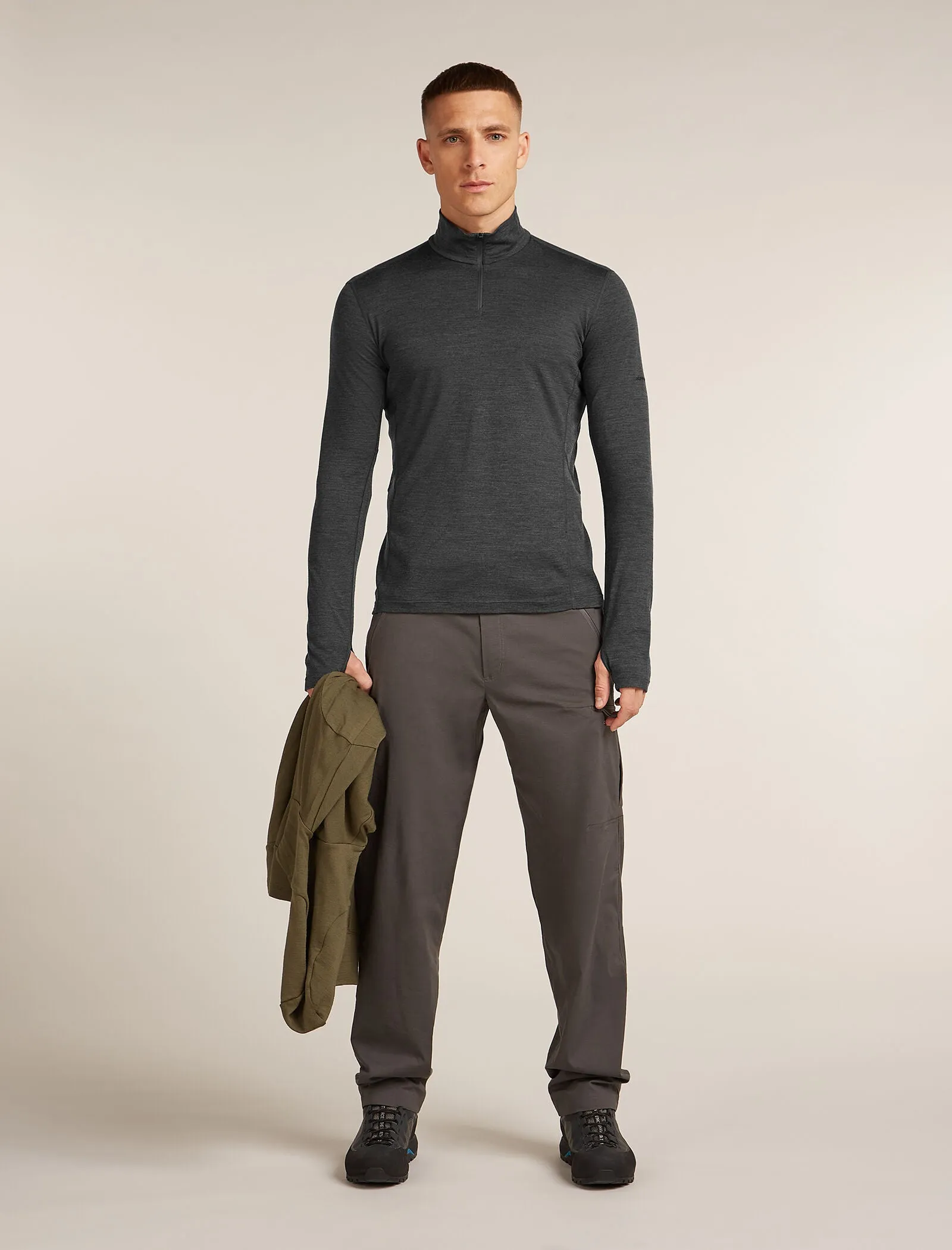 Men's 200 MerinoFine™ Ace Long Sleeve Half Zip Thermal Top sold by Icebreaker product image thumbnail 4