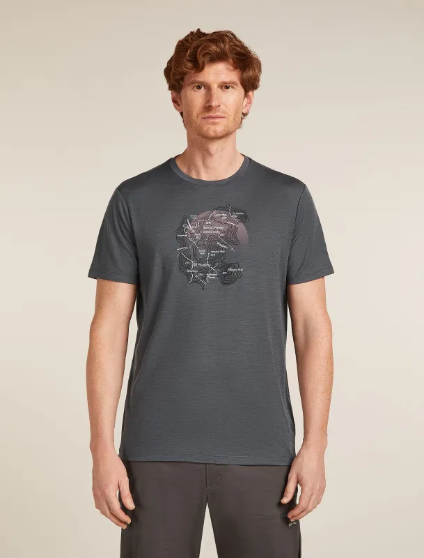 Men's Merino 150 Tech Lite Short Sleeve T-Shirt Ruapehu Round sold by Icebreaker