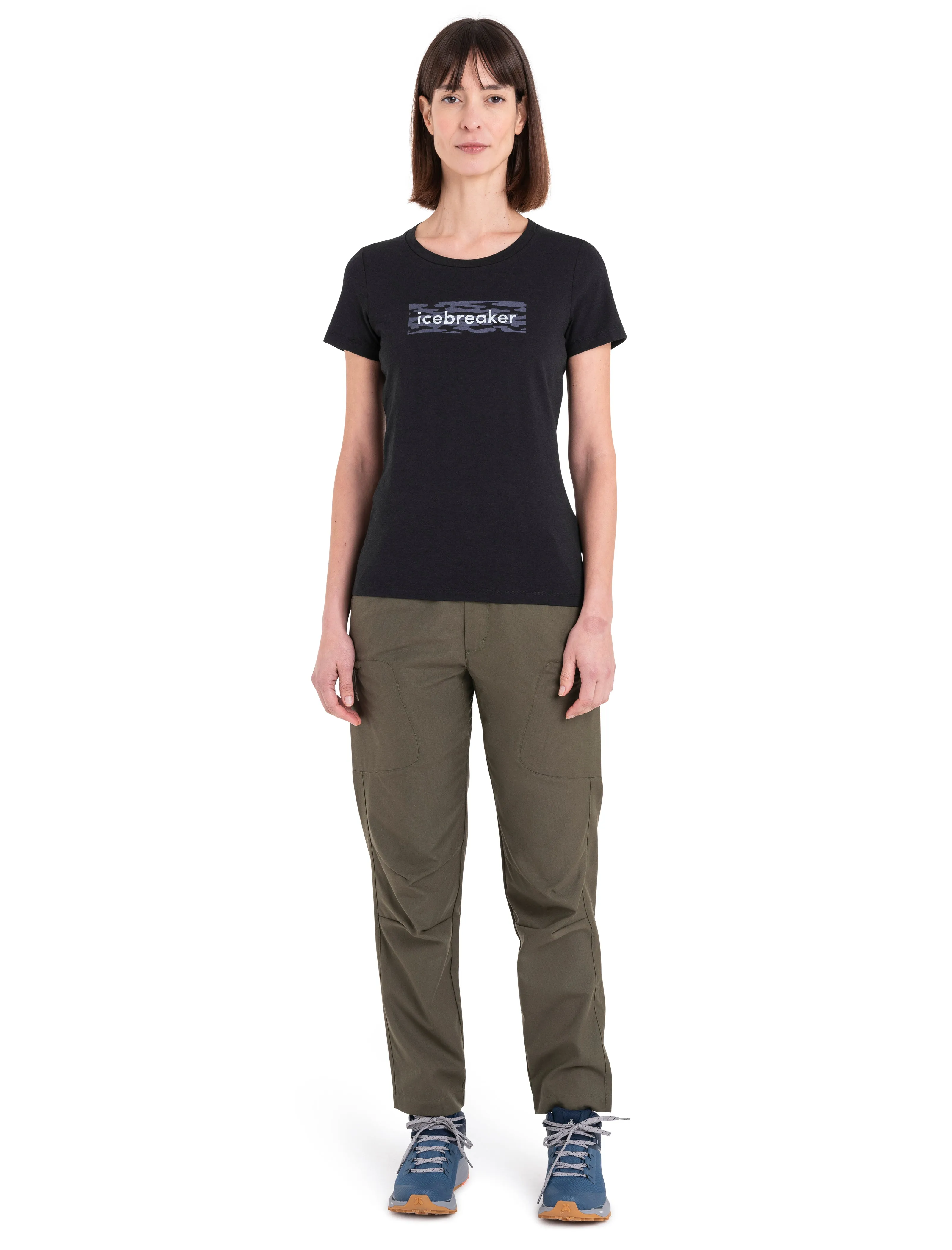 Women's Merino Blend Central Classic T-Shirt Glacial Flow Logo sold by Icebreaker product image thumbnail 3
