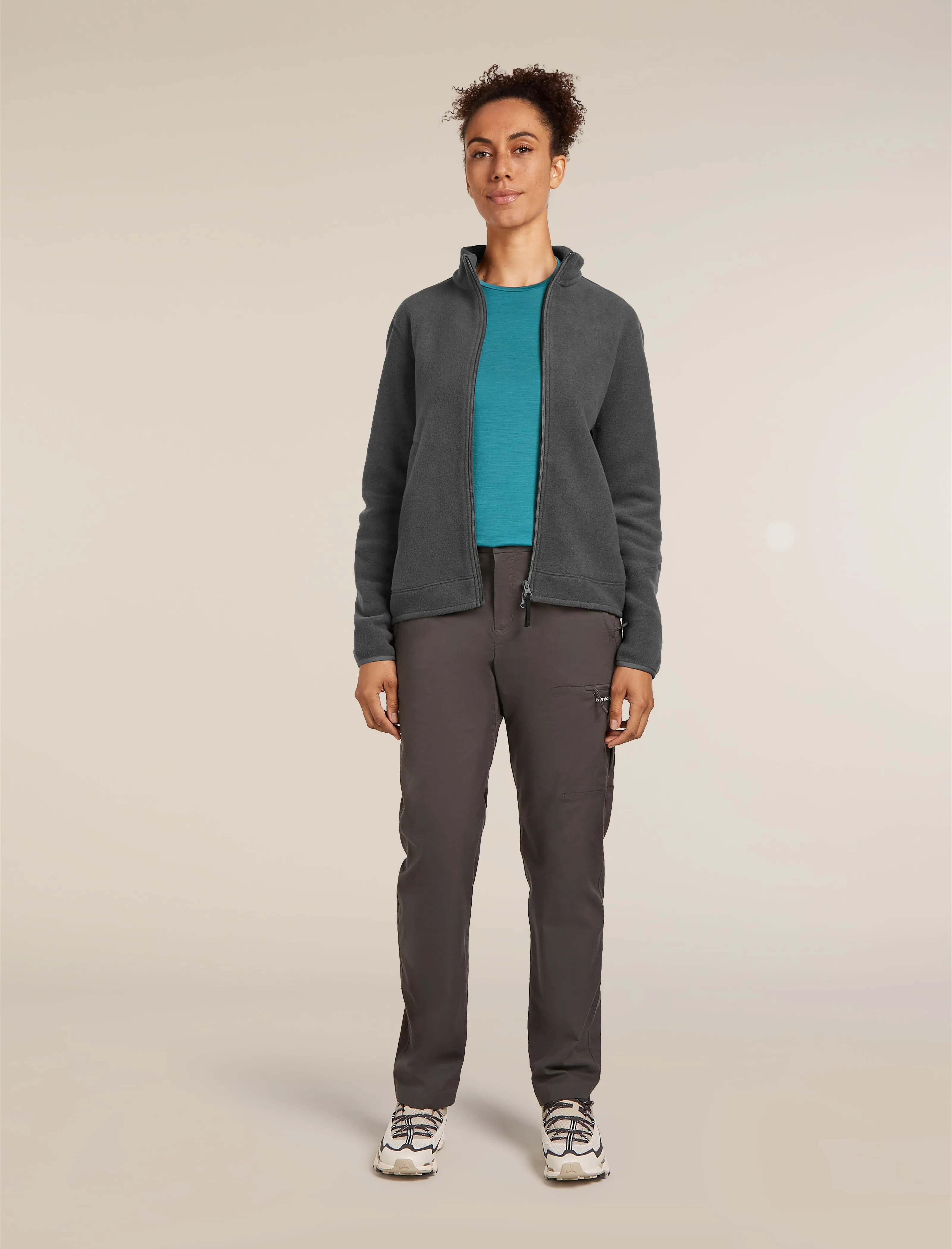 Women's Merino Blend 800 RealFleece™ Classic Pile Long Sleeve Zip Jacket sold by Icebreaker product image thumbnail 3