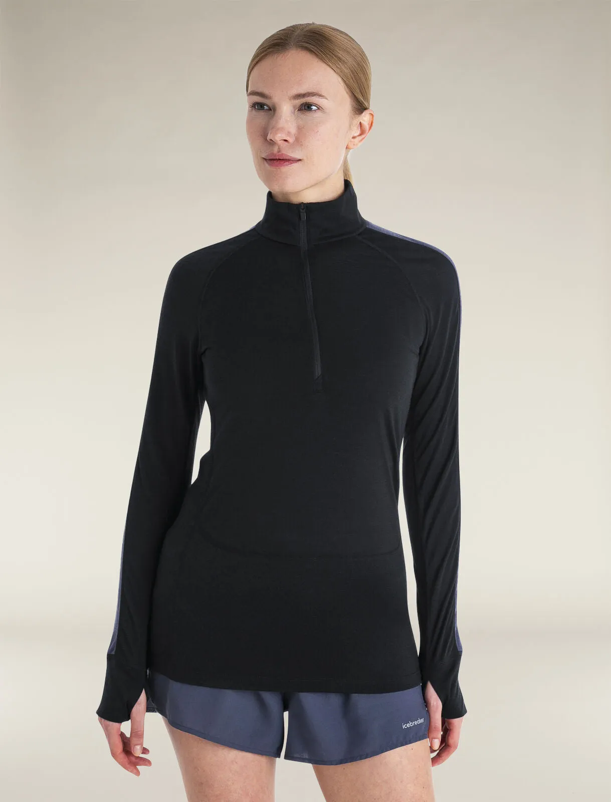 Women's Merino Blend 125 ZoneKnit™ Long Sleeve Half Zip Thermal Top sold by Icebreaker