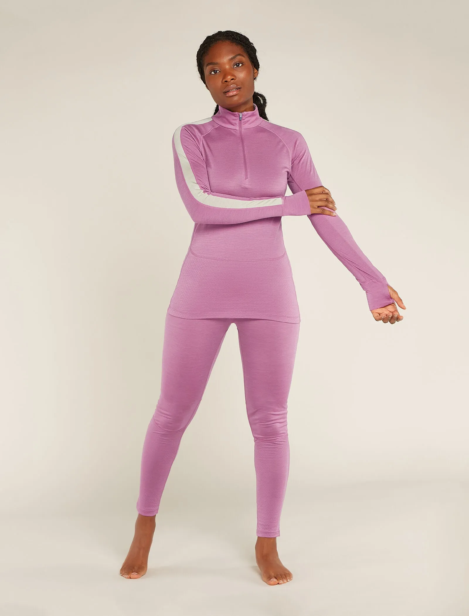 Women's Merino Blend 125 ZoneKnit™ Long Sleeve Half Zip Thermal Top sold by Icebreaker product image thumbnail 3