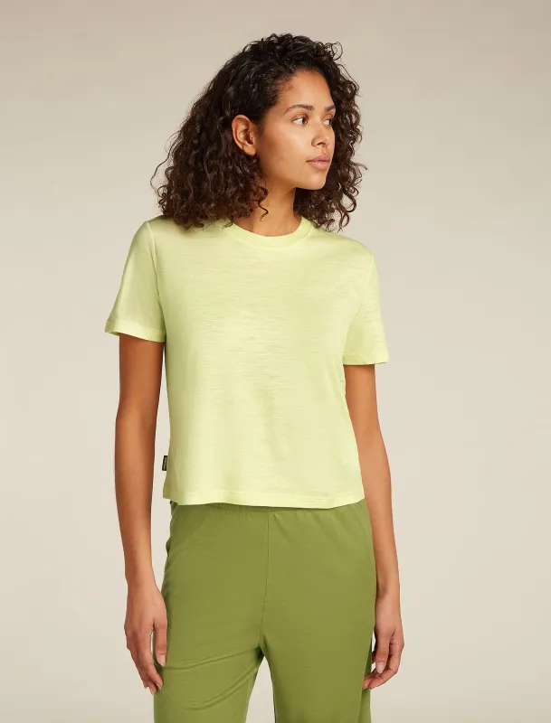 Women's Merino 150 Tech Lite Short Sleeve Crop T-Shirt sold by Icebreaker