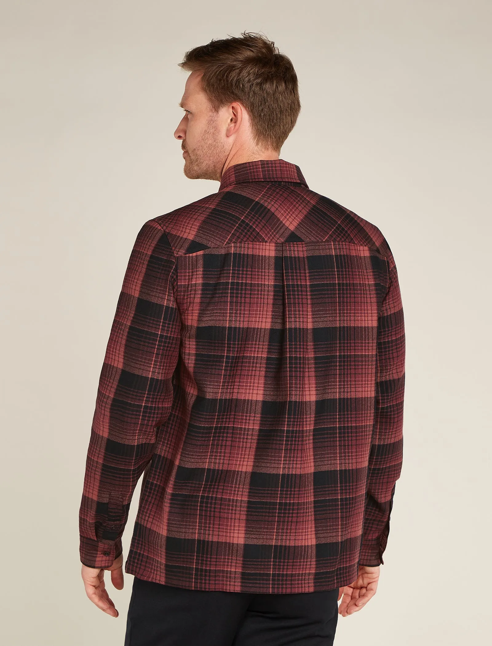 Men's Merino 200 Dawnder Long Sleeve Flannel Shirt Plaid sold by Icebreaker product image thumbnail 2