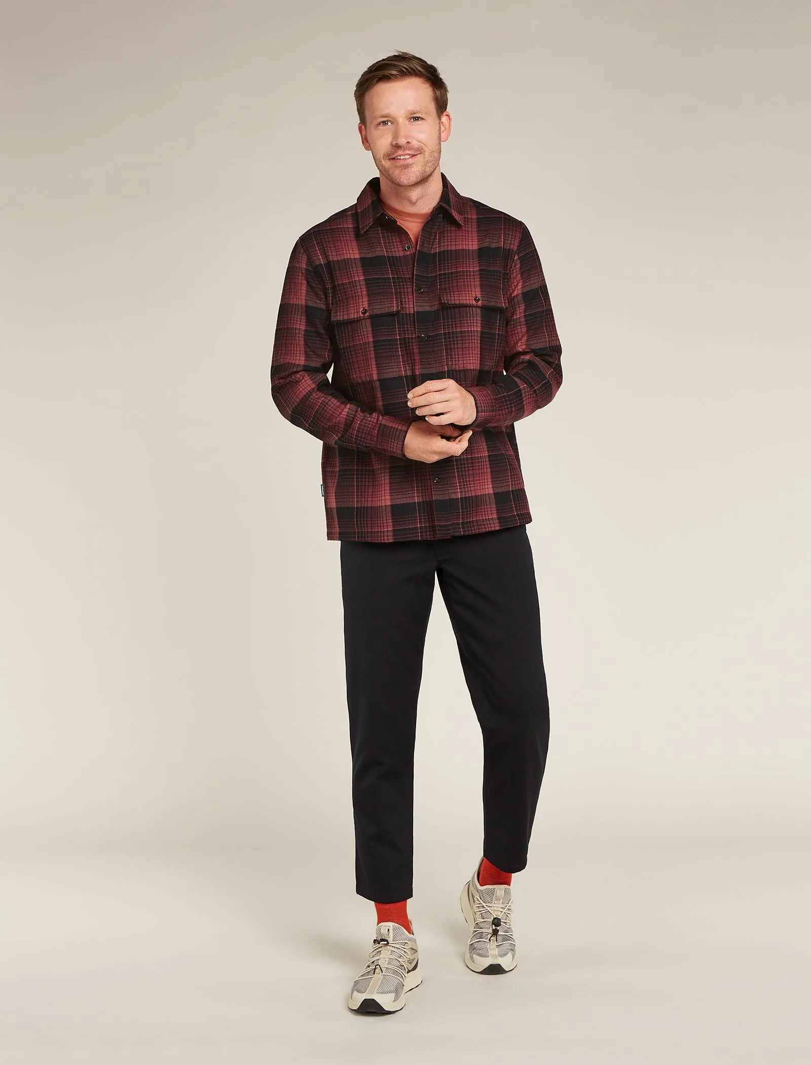 Men's Merino 200 Dawnder Long Sleeve Flannel Shirt Plaid sold by Icebreaker product image thumbnail 3
