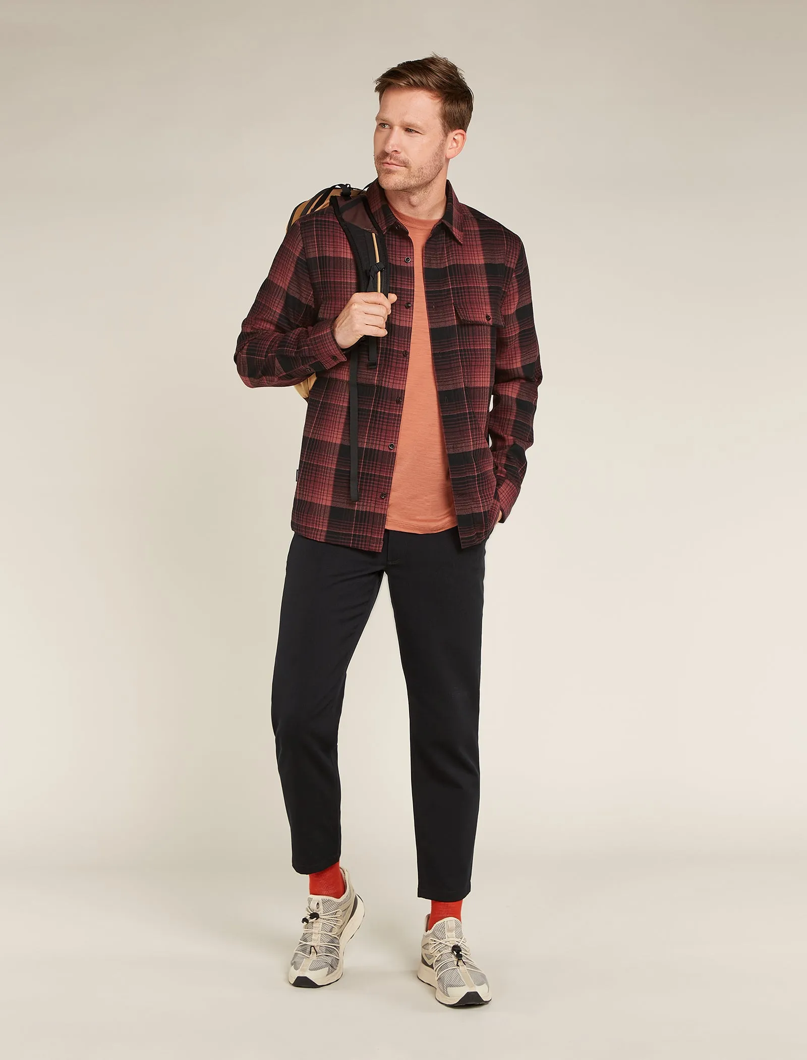 Men's Merino 200 Dawnder Long Sleeve Flannel Shirt Plaid sold by Icebreaker product image thumbnail 4