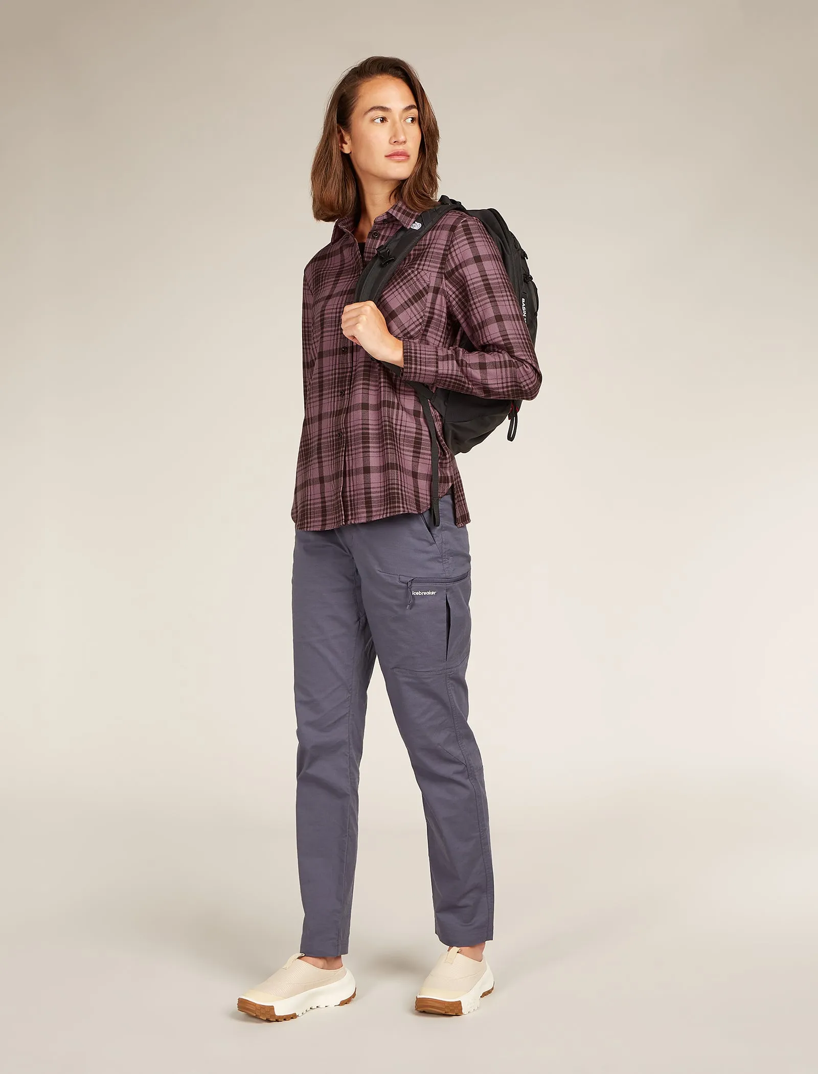 Women's Merino 200 Dawnder Long Sleeve Flannel Shirt Plaid sold by Icebreaker product image thumbnail 4