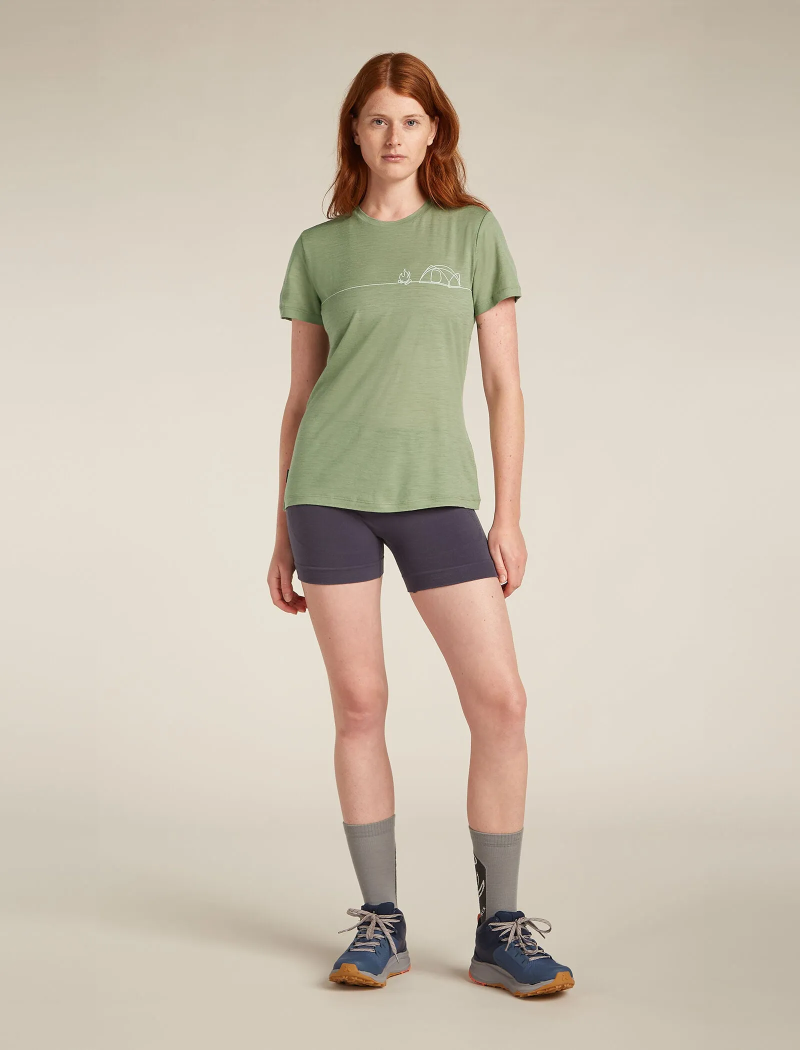Women's Merino 150 Tech Lite Short Sleeve T-Shirt Single Line Camp sold by Icebreaker product image thumbnail 3