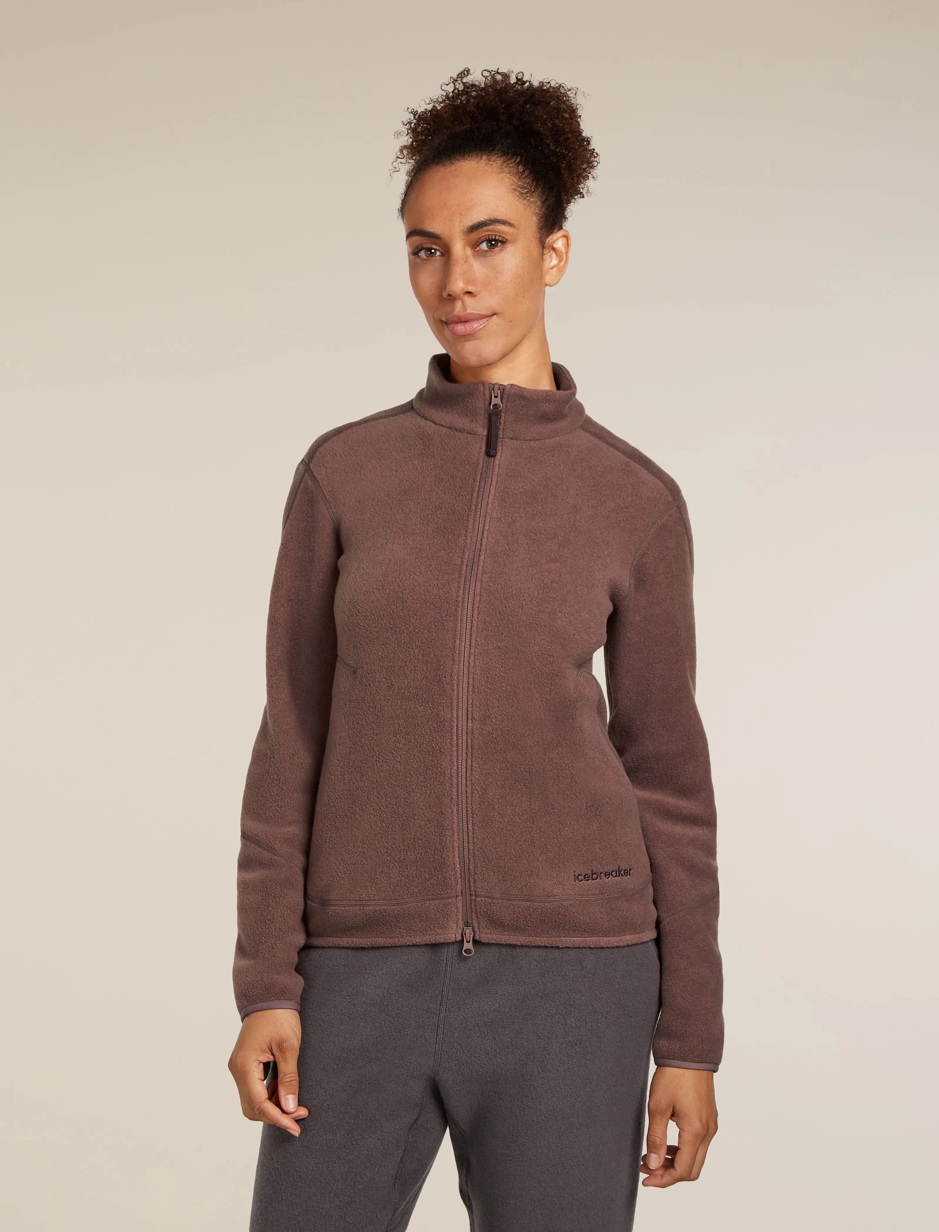 Women's Merino Blend 800 RealFleece™ Classic Pile Long Sleeve Zip Jacket sold by Icebreaker
