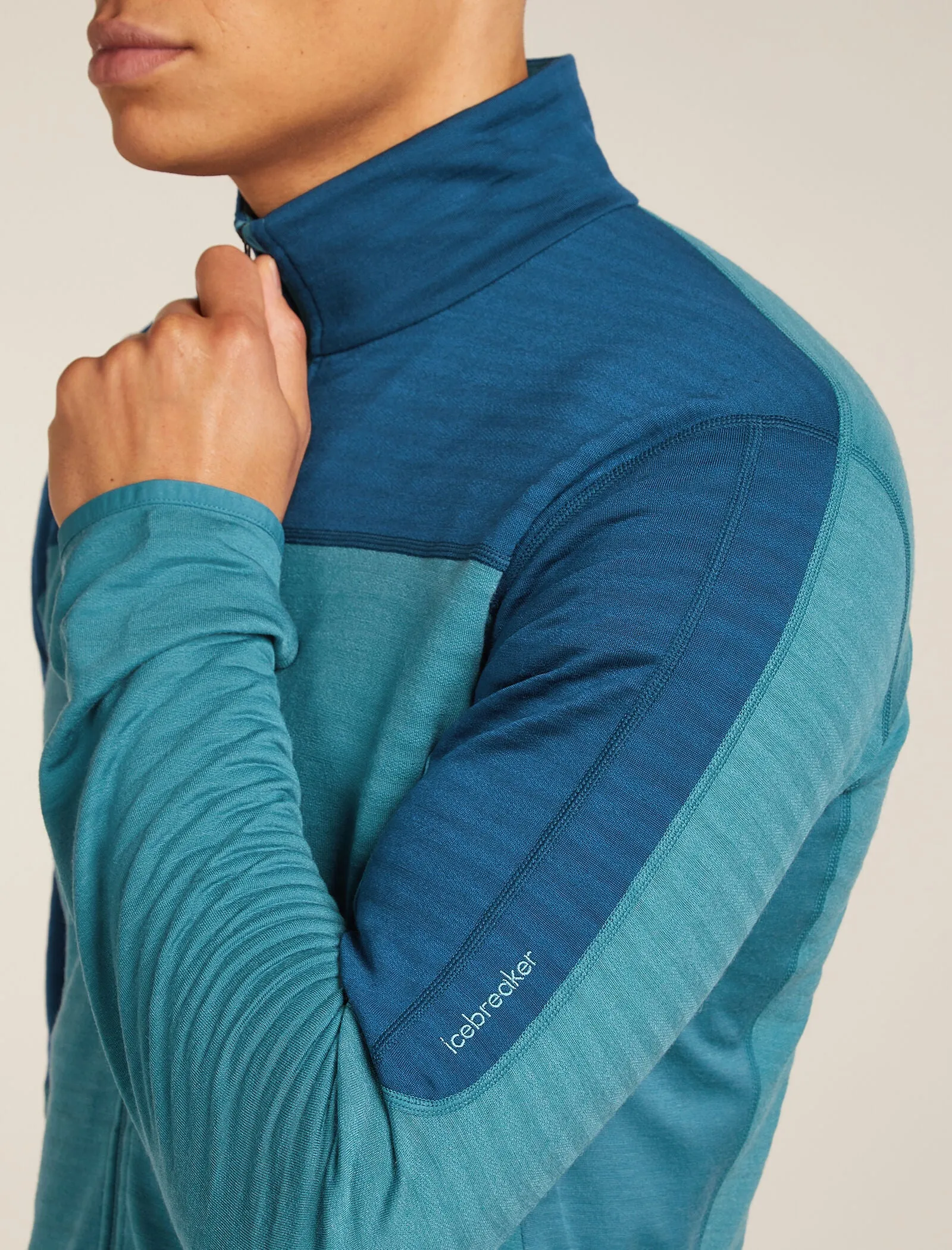 Men's Merino Blend 300 RealFleece™ Descender Long Sleeve Zip Jacket sold by Icebreaker product image thumbnail 5