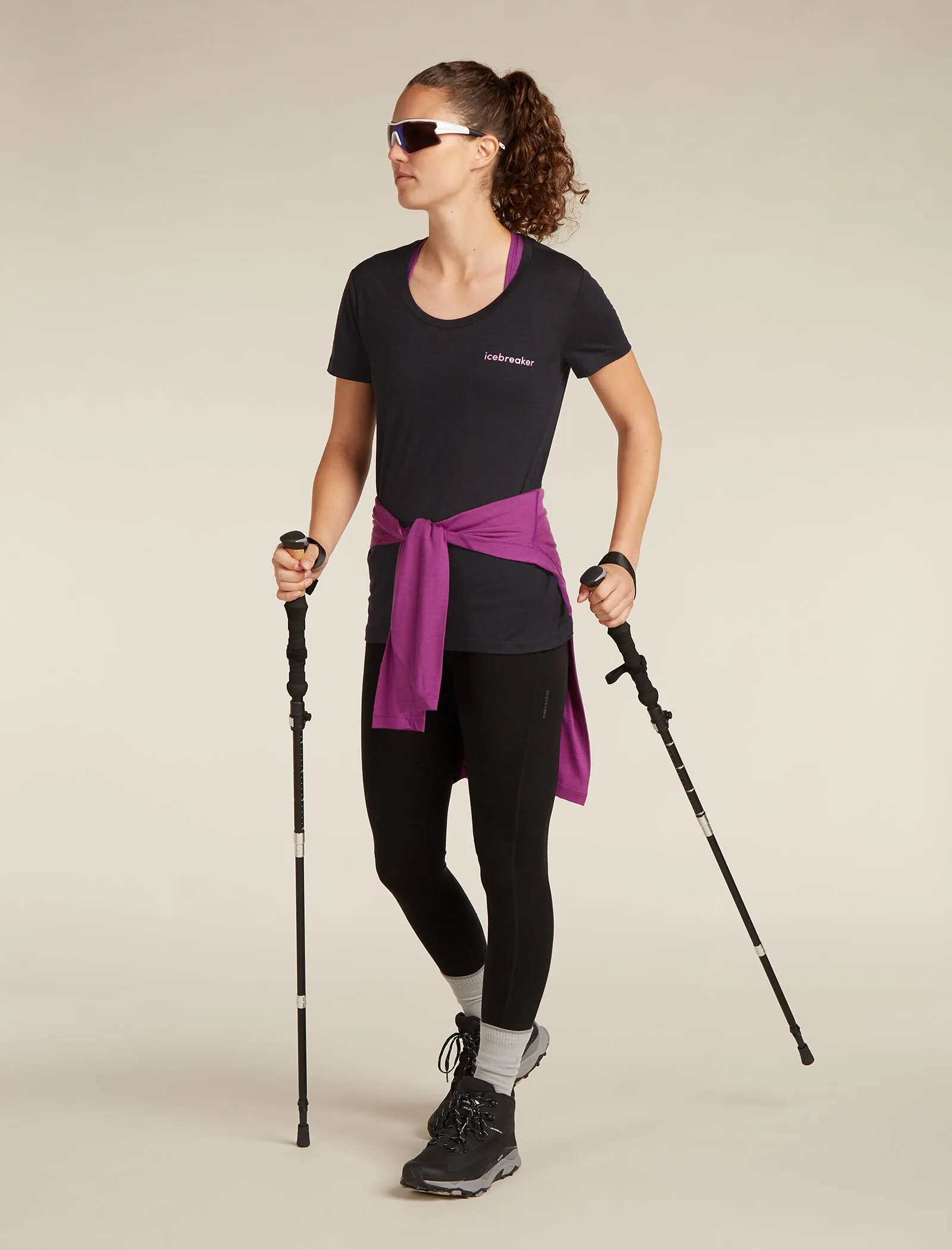 Women's Merino 150 Tech Lite Short Sleeve Scoop T-Shirt Tee IB Wordmark sold by Icebreaker product image thumbnail 4