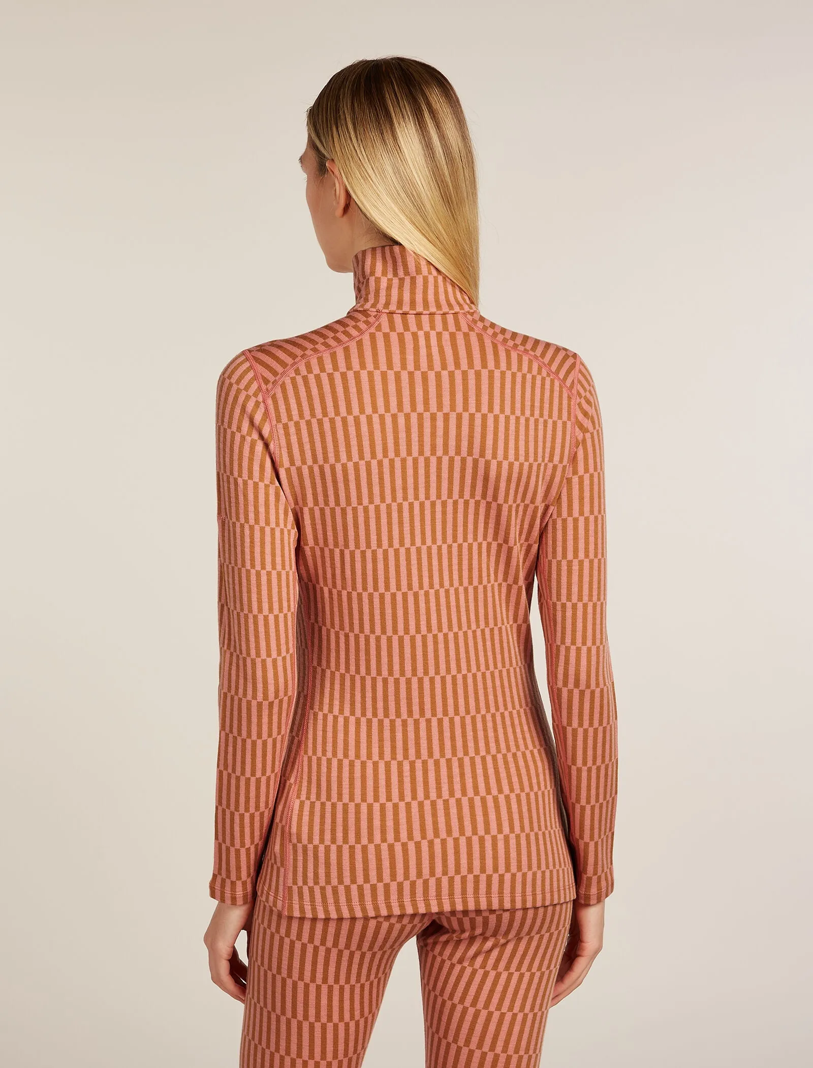 Women's Merino 260 Tech Vertex Long Sleeve Half Zip Thermal Top Snow Grid sold by Icebreaker product image thumbnail 2