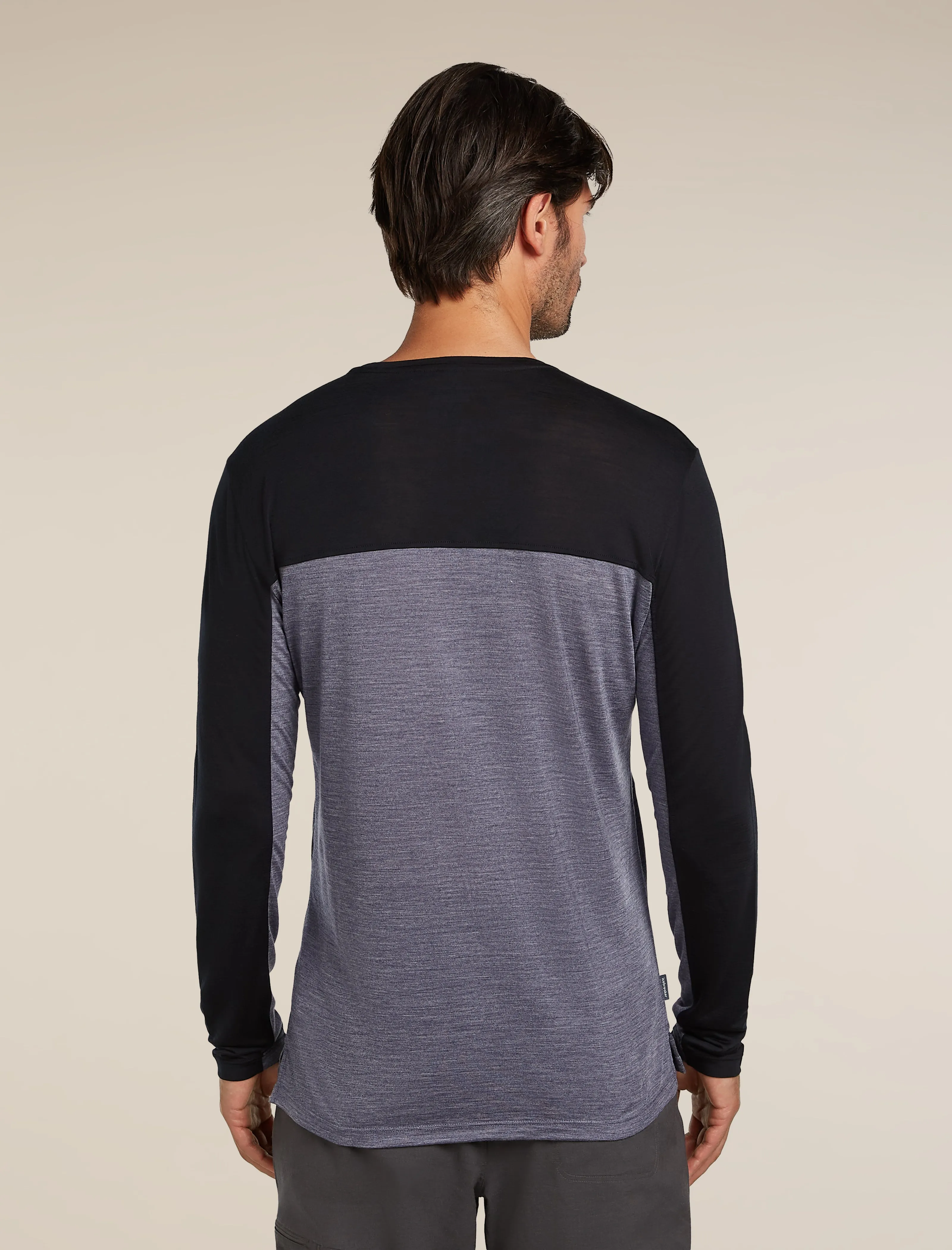 Men's Merino Blend 125 Cool-Lite™ Sphere Long Sleeve T-Shirt Colour Block sold by Icebreaker product image thumbnail 2