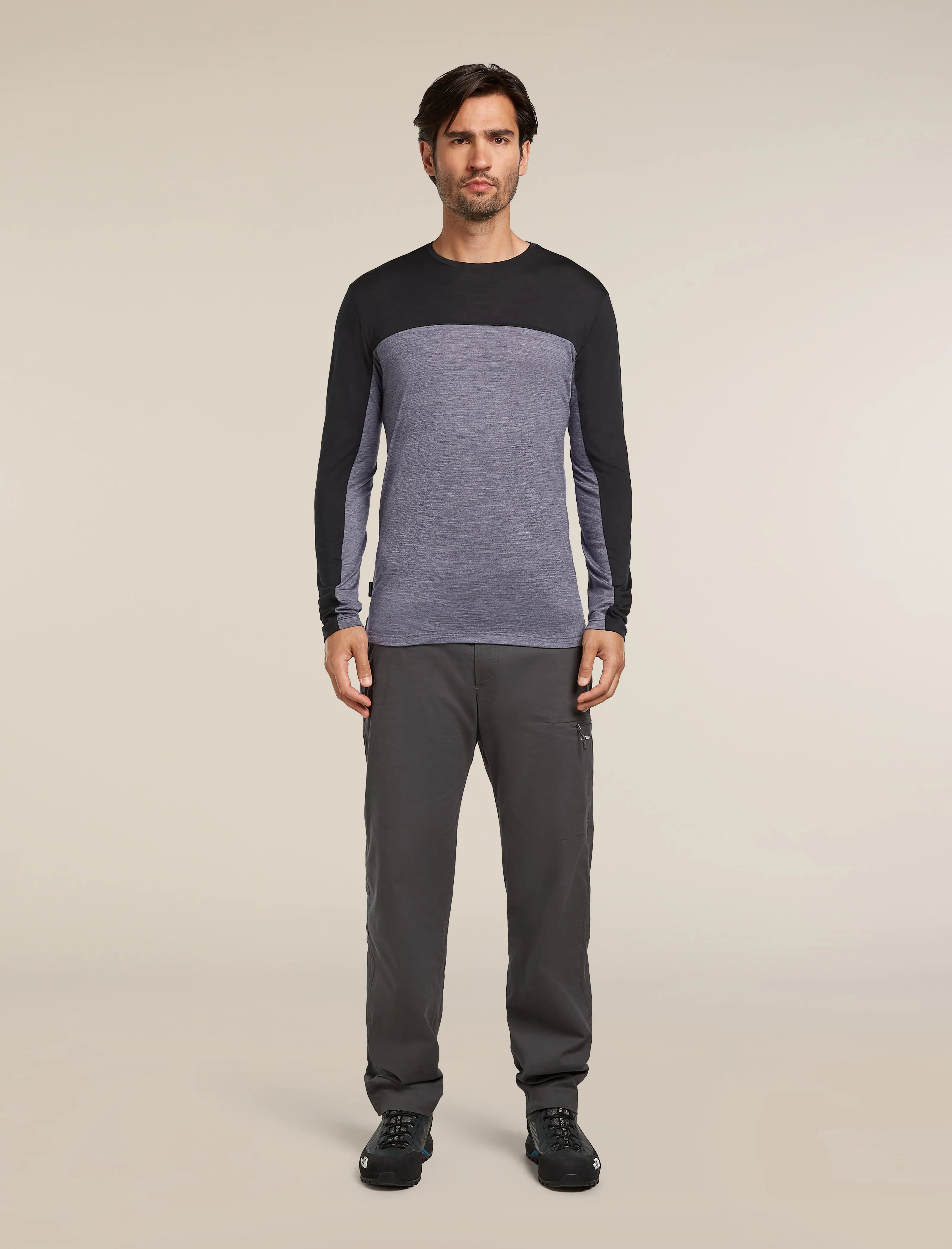 Men's Merino Blend 125 Cool-Lite™ Sphere Long Sleeve T-Shirt Colour Block sold by Icebreaker product image thumbnail 3