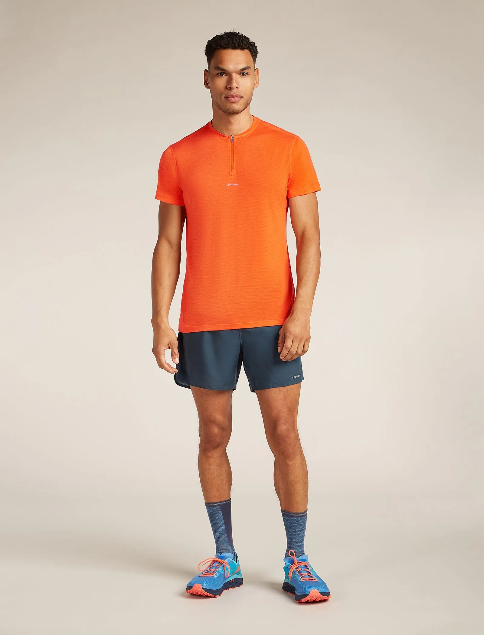 Men's Merino Blend 125 Cool-Lite™ Speed Short Sleeve Quarter Zip Top sold by Icebreaker product image thumbnail 3