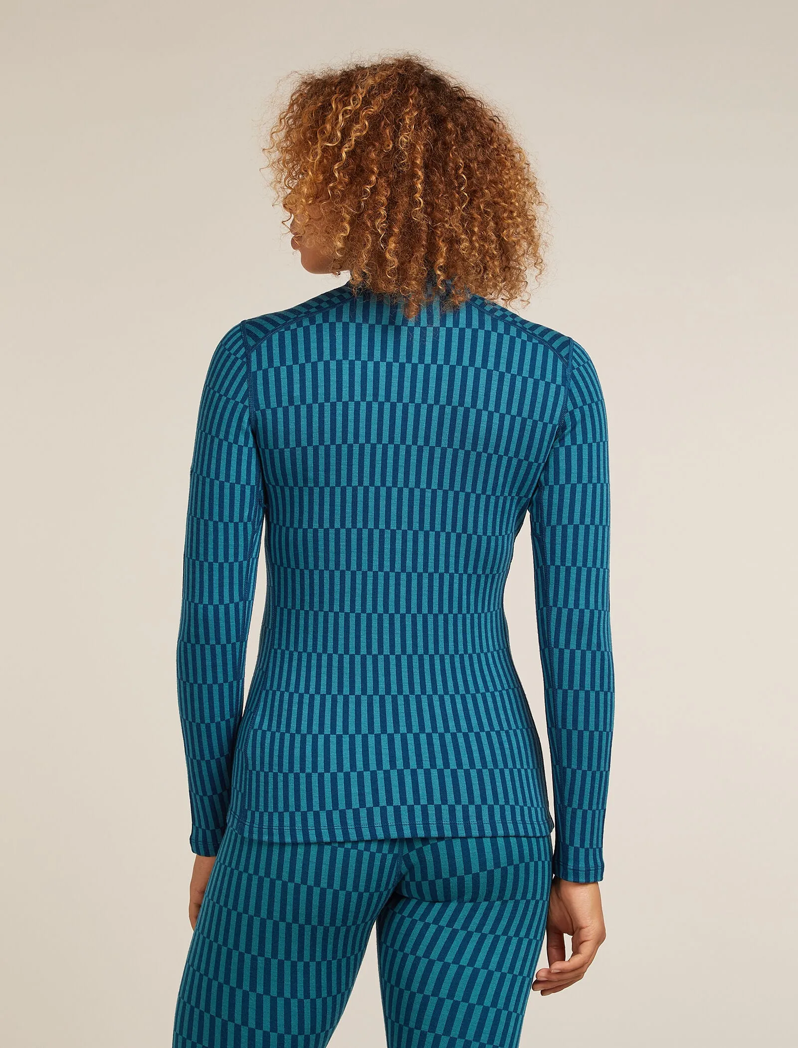 Women's Merino 260 Tech Vertex Long Sleeve Half Zip Thermal Top Snow Grid sold by Icebreaker product image thumbnail 2