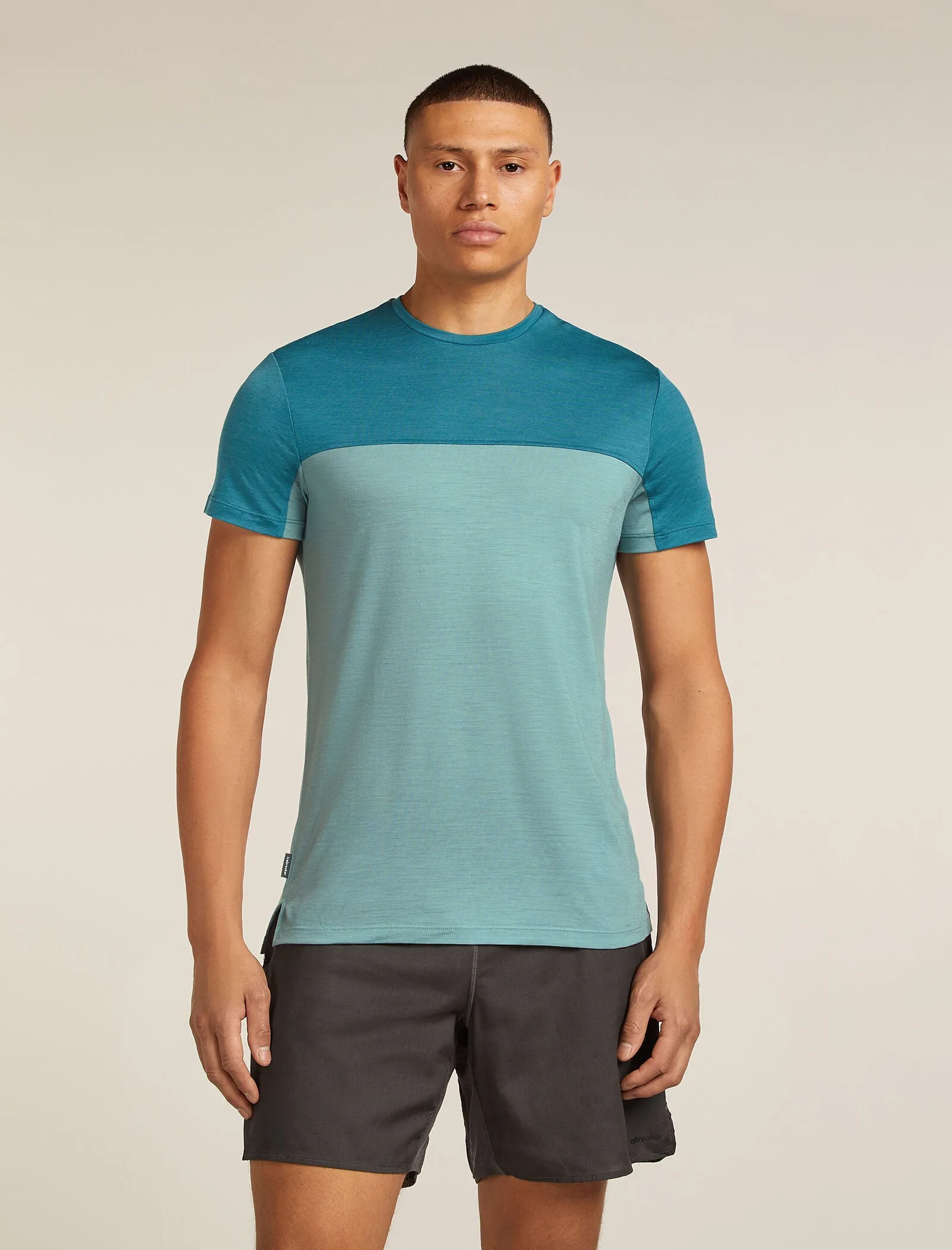Men's Merino Blend 125 Cool-Lite™ Sphere Short Sleeve T-Shirt Colour Block sold by Icebreaker