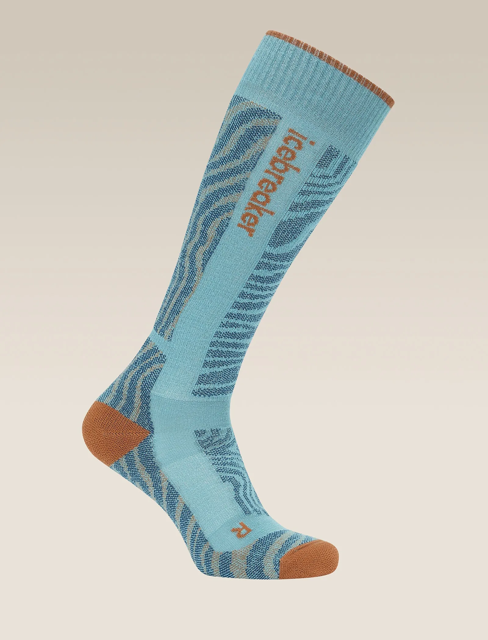 Women's Merino Blend Ski+ Medium Over The Calf Socks Mountain Contour sold by Icebreaker product image thumbnail 4