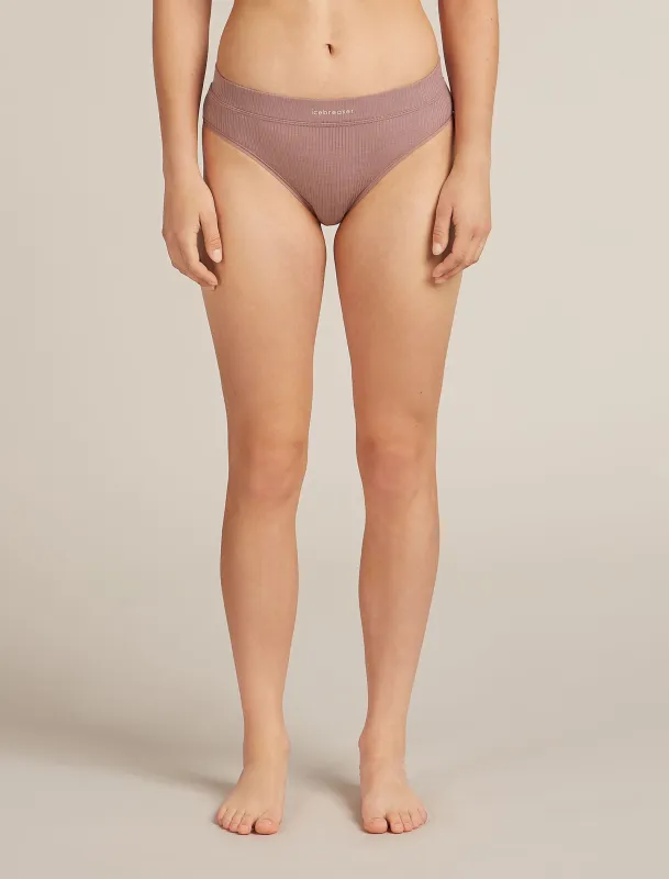 Women's Merino Blend Rib Lotus Hipster sold by Icebreaker