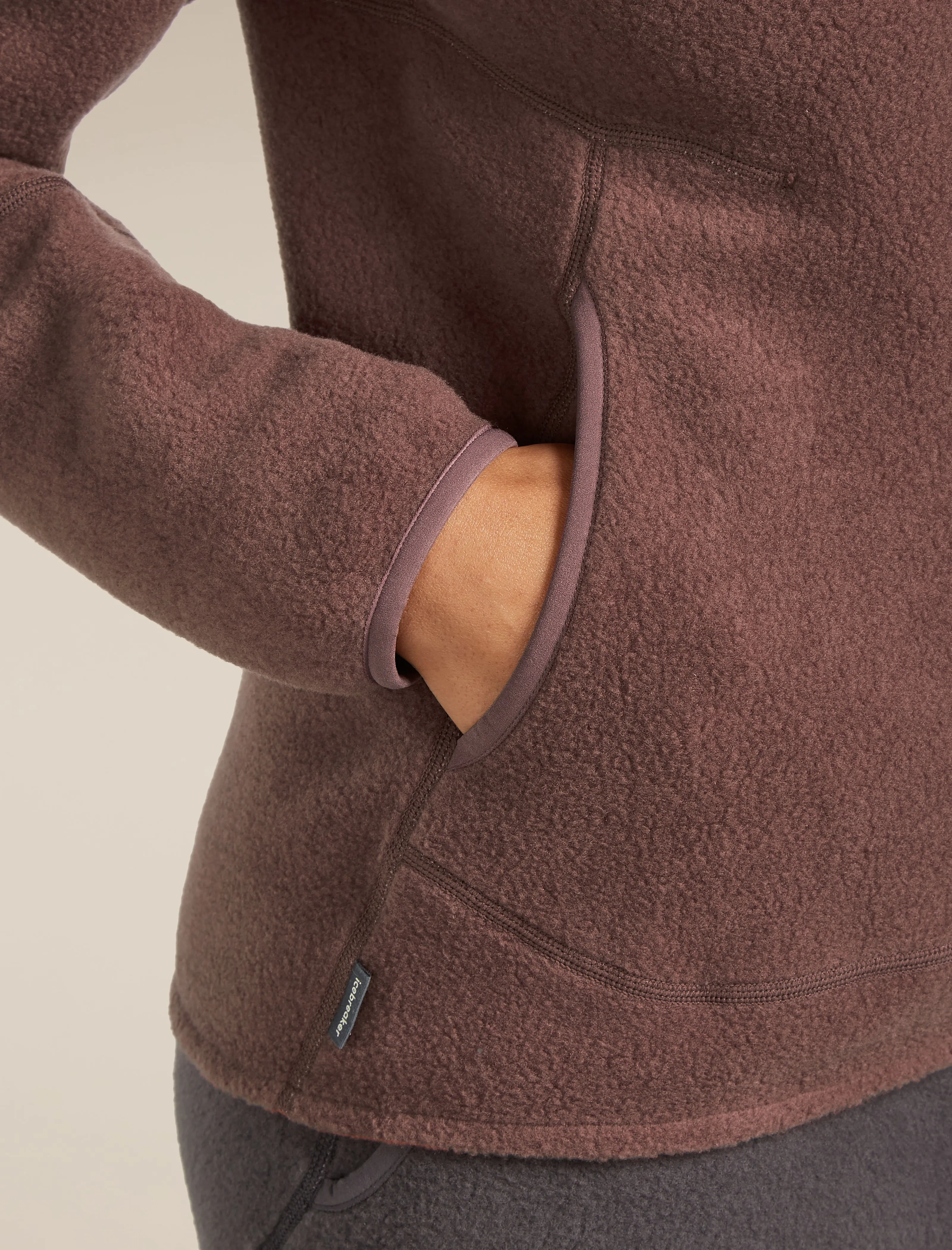 Women's Merino Blend 800 RealFleece™ Classic Pile Long Sleeve Zip Jacket sold by Icebreaker product image thumbnail 5