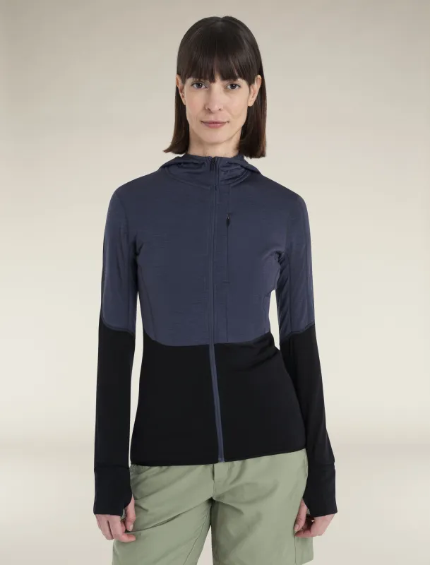 Women's Merino Blend 200 Realfleece™ Descender Long Sleeve Zip Hoodie sold by Icebreaker