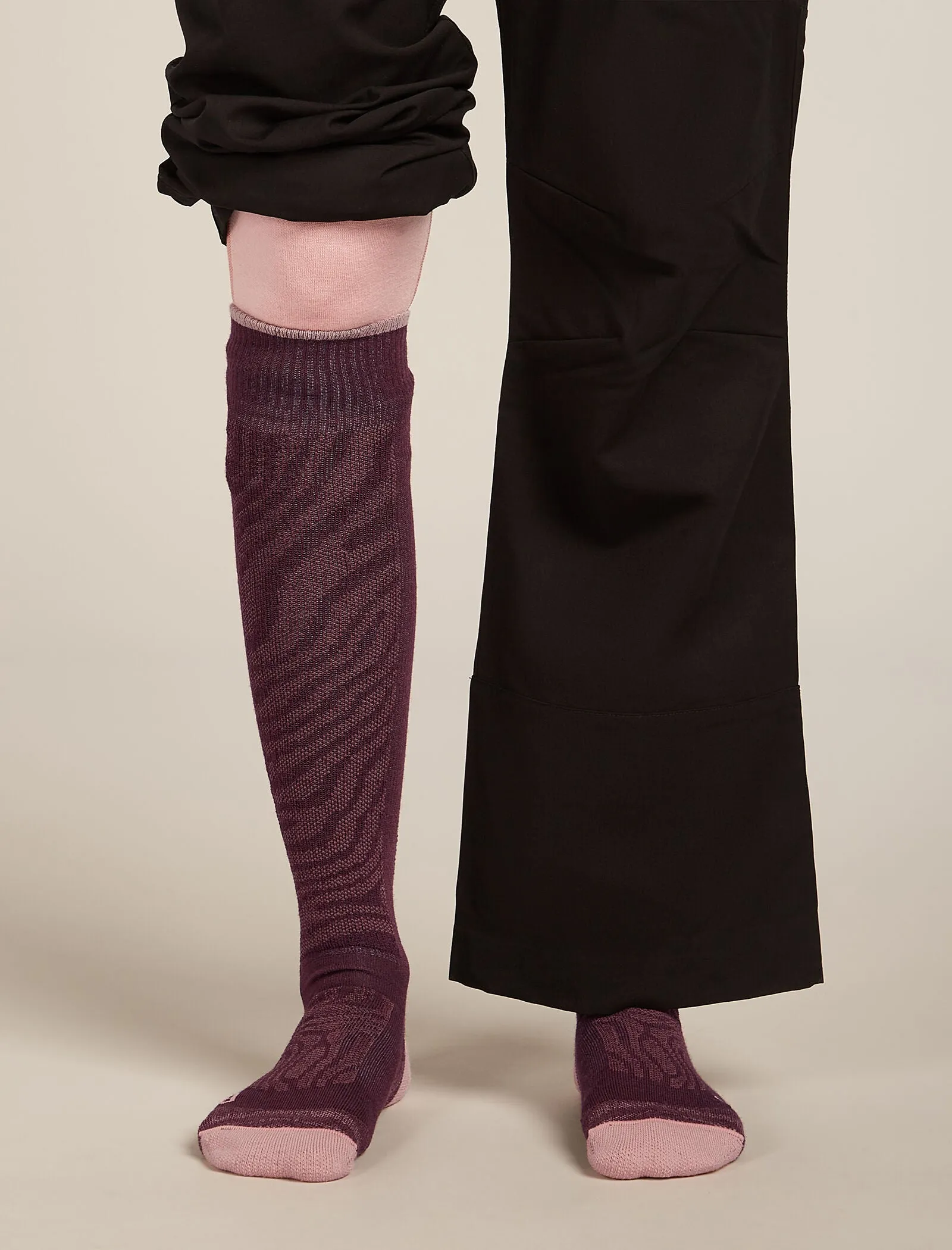 Women's Merino Blend Ski+ Medium Over The Calf Socks Mountain Contour sold by Icebreaker product image thumbnail 3