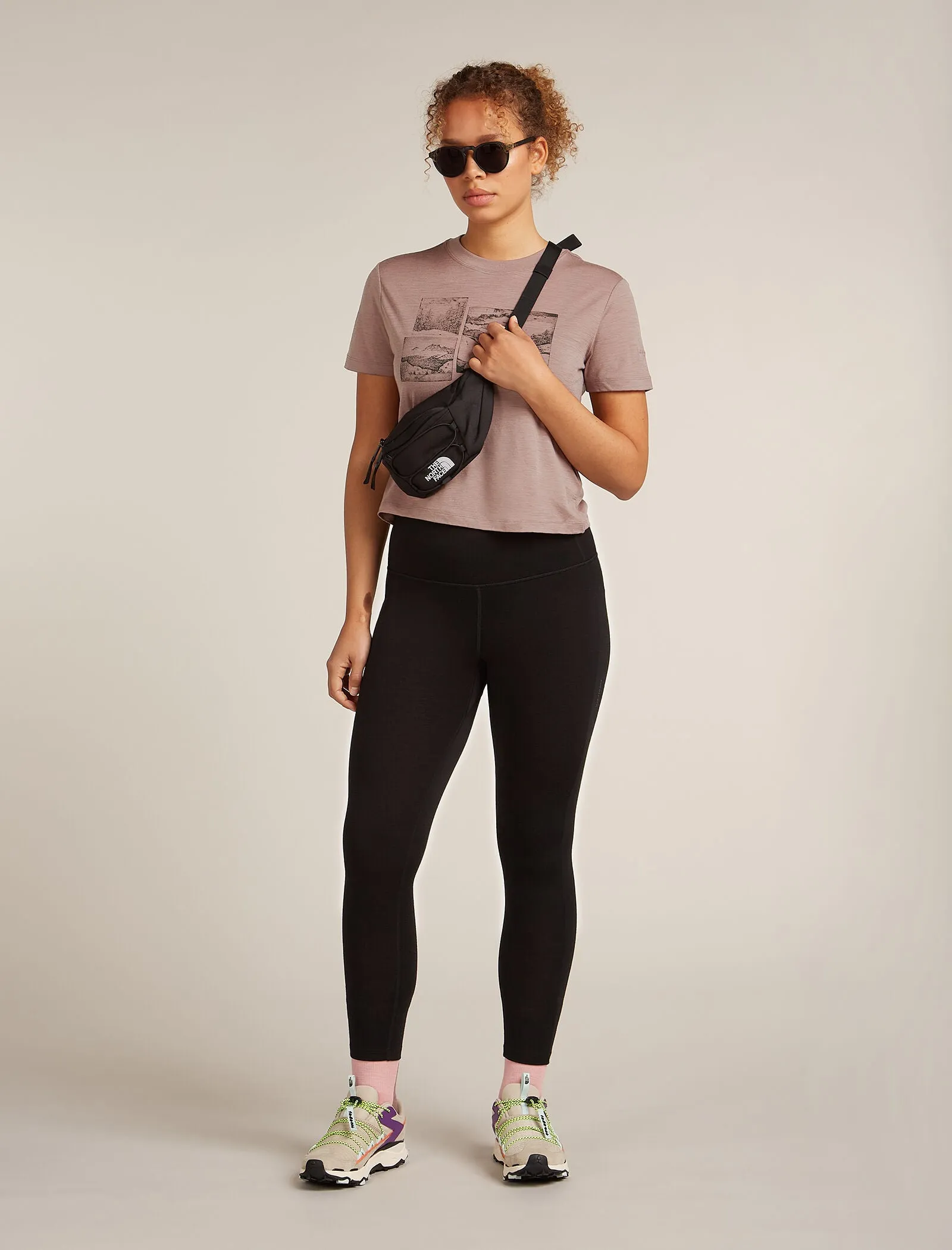 Women's Merino 150 Tech Lite Short Sleeve Crop T-Shirt The Climb sold by Icebreaker product image thumbnail 4