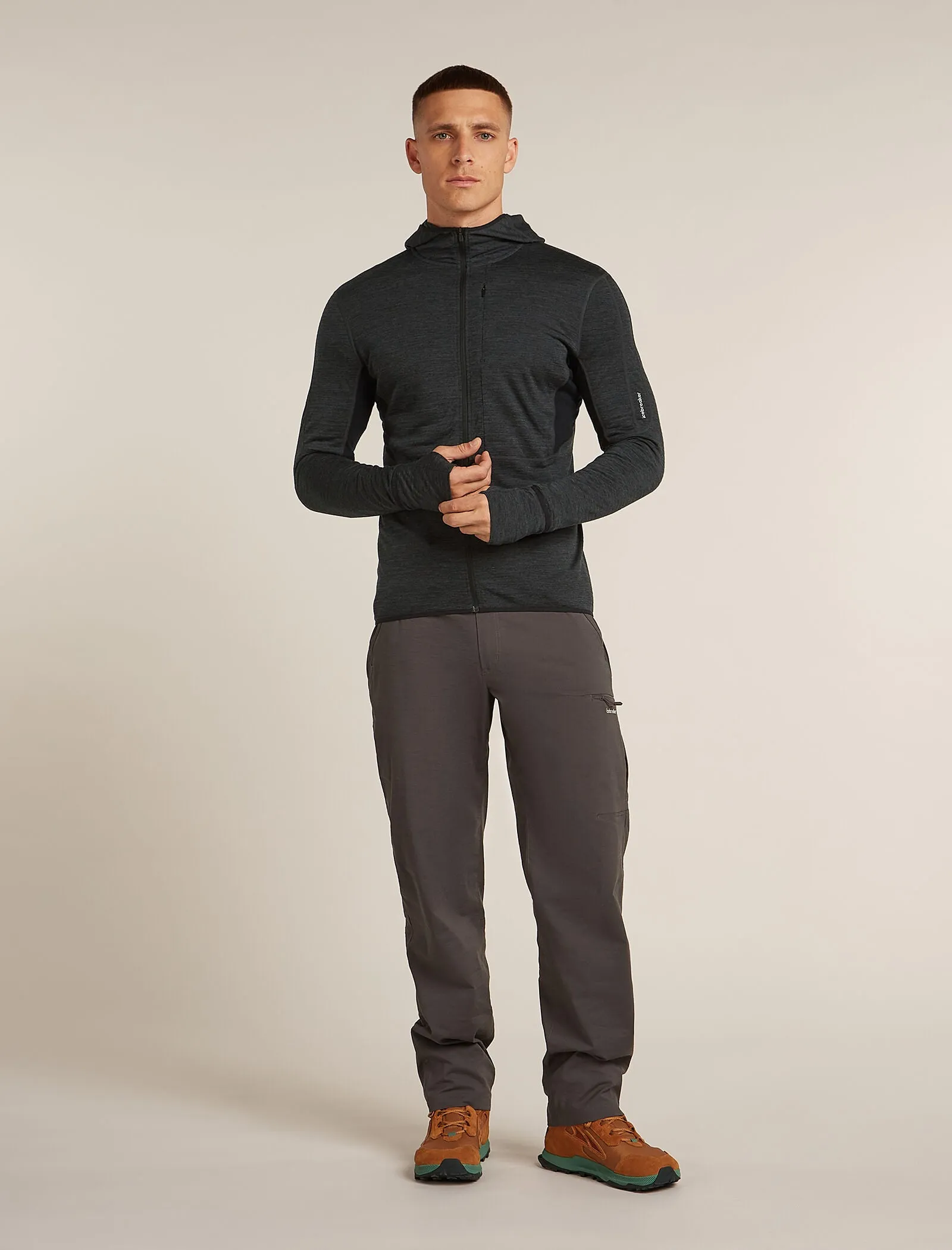 Men's Merino Blend 200 Realfleece™ Descender Long Sleeve Zip Hoodie sold by Icebreaker product image thumbnail 3
