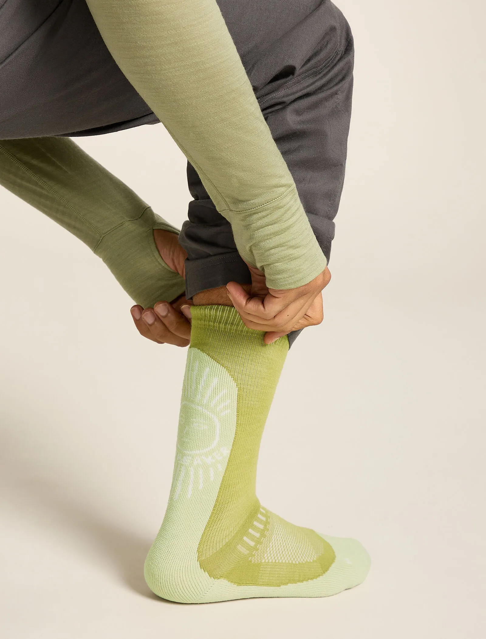 Men's Merino Hike+ Light Crew Socks IB Solar sold by Icebreaker product image thumbnail 2