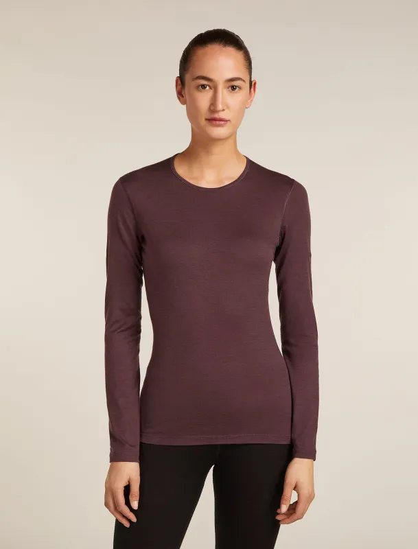 Women's Merino 200 Oasis Long Sleeve Crewe Thermal Top sold by Icebreaker