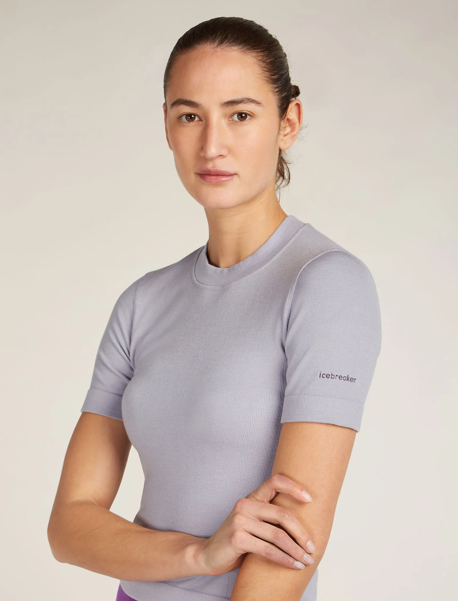 Women's Merino Blend 260 Seamless Rib Short Sleeve Mock Neck Thermal Top sold by Icebreaker product image thumbnail 5