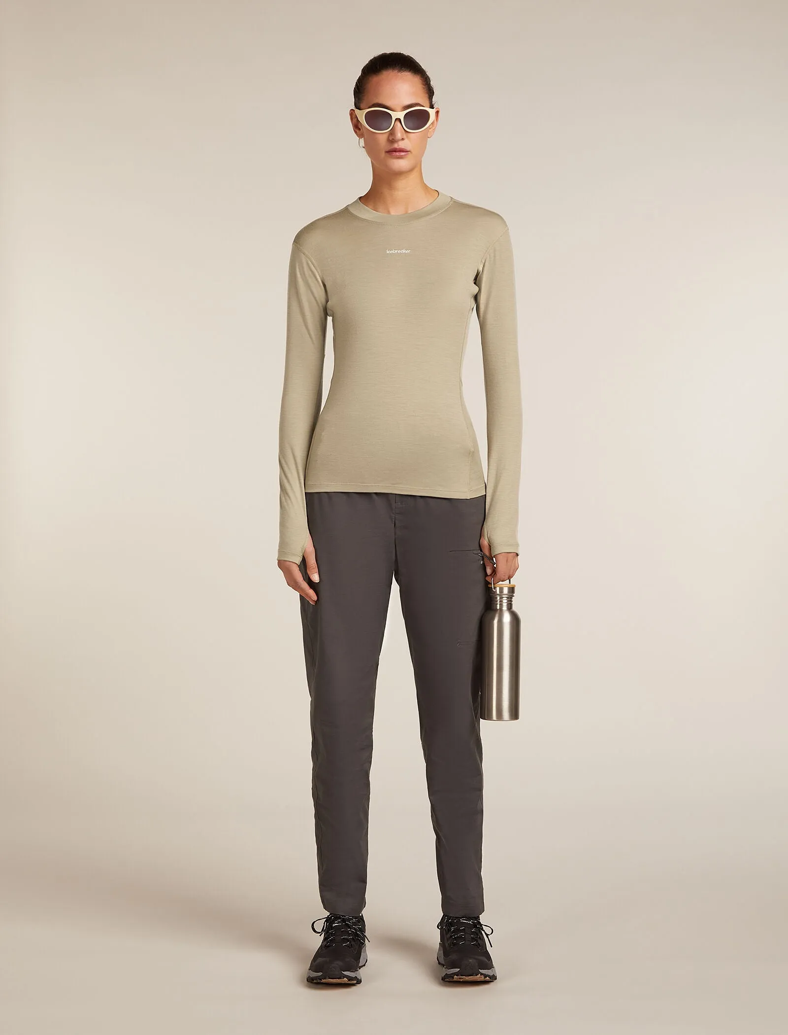 Women's 200 MerinoFine™ Ace Long Sleeve Mock Neck Thermal Top sold by Icebreaker product image thumbnail 4