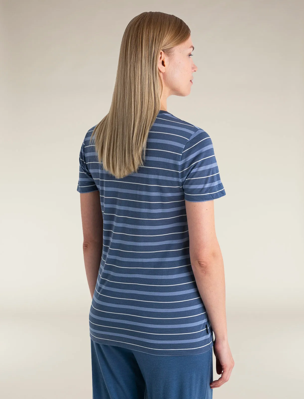 Women's Merino Blend Wave T-Shirt Stripe sold by Icebreaker product image thumbnail 2