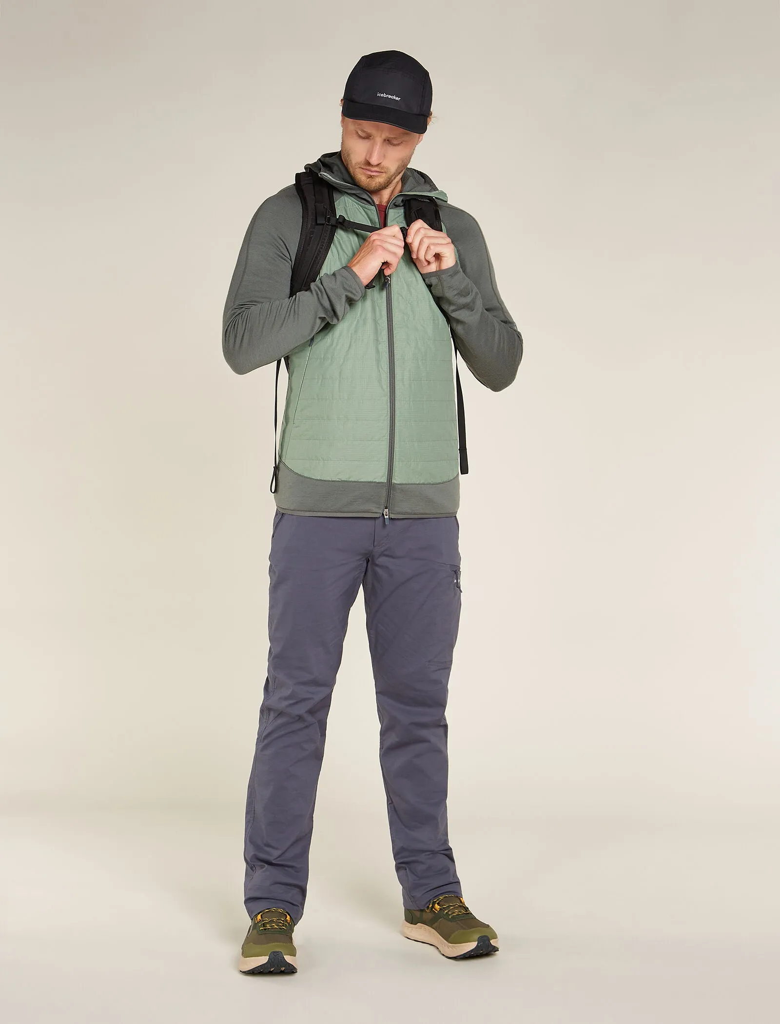 Men's Merino Blend Quantum Hybrid Long Sleeve Zip Hoodie sold by Icebreaker product image thumbnail 4