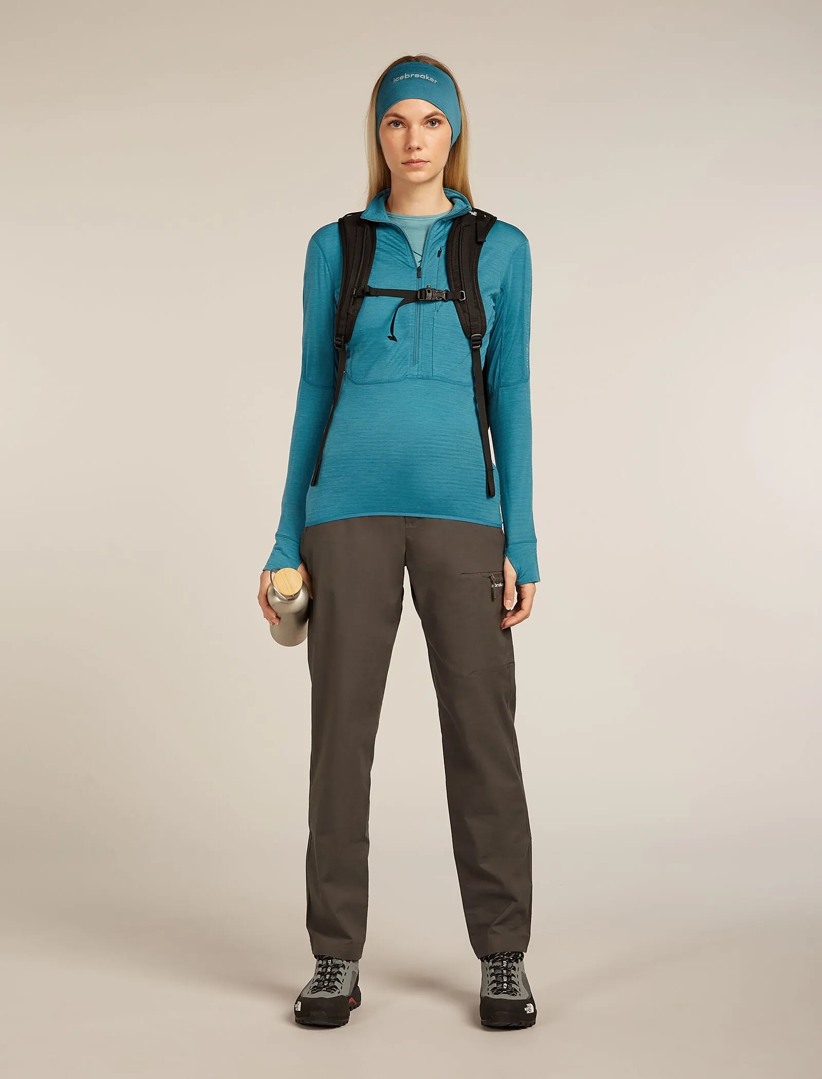 Women's Merino 200 Oasis Long Sleeve Crewe Thermal Top Rainer Ridge sold by Icebreaker product image thumbnail 4