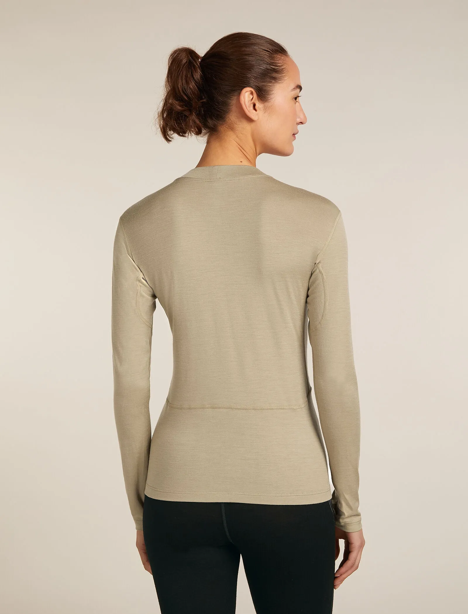 Women's 200 MerinoFine™ Ace Long Sleeve Mock Neck Thermal Top sold by Icebreaker product image thumbnail 2