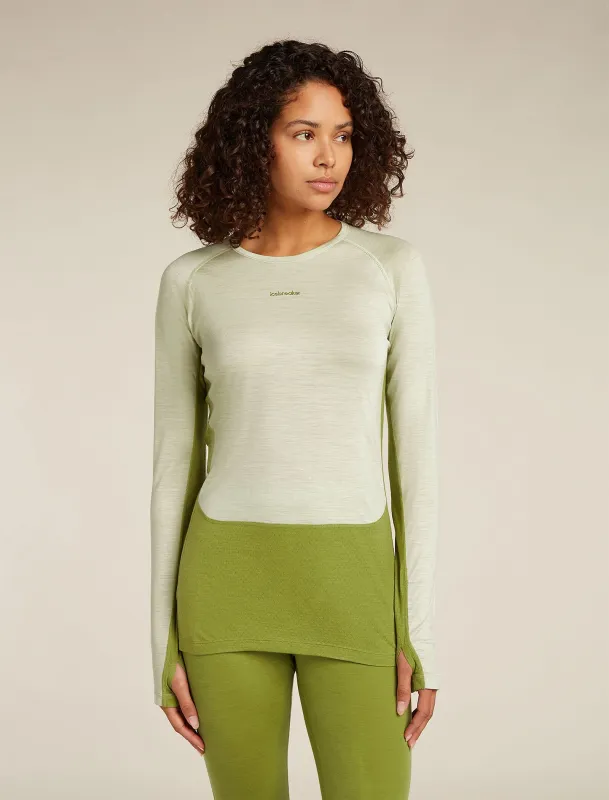 Women's Merino Blend 125 ZoneKnit™ Long Sleeve Crewe Thermal Top sold by Icebreaker