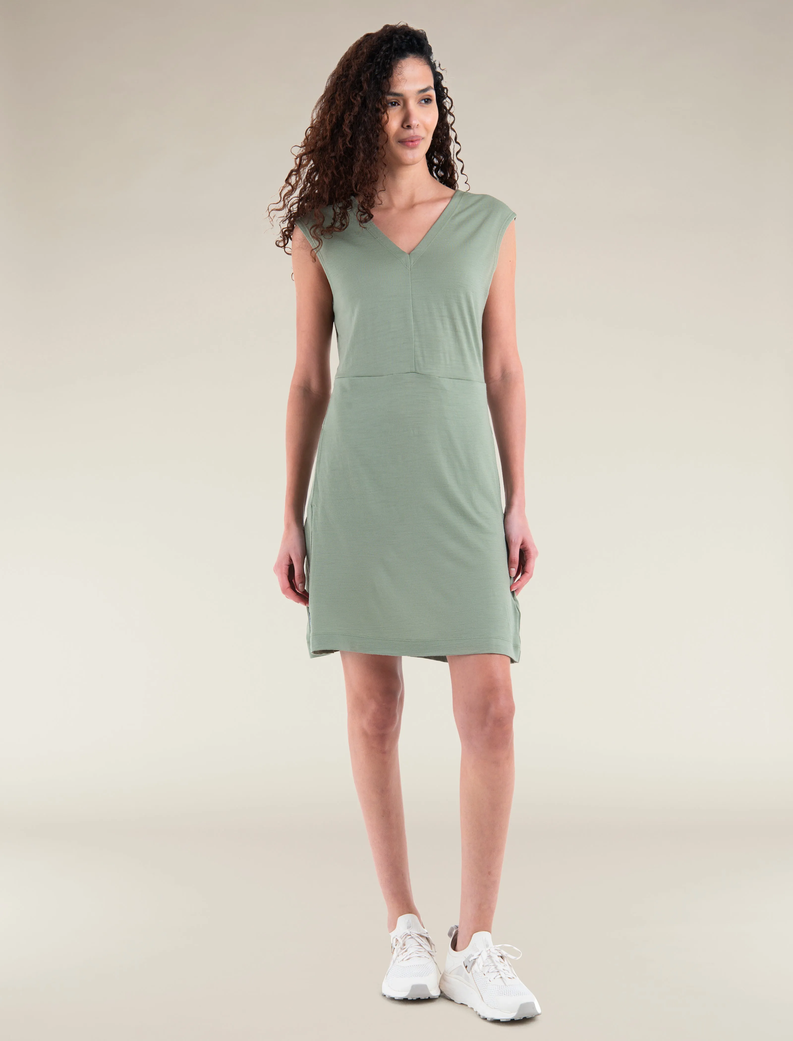 Women's Merino 200 Granary Sleeveless V Neck Dress sold by Icebreaker