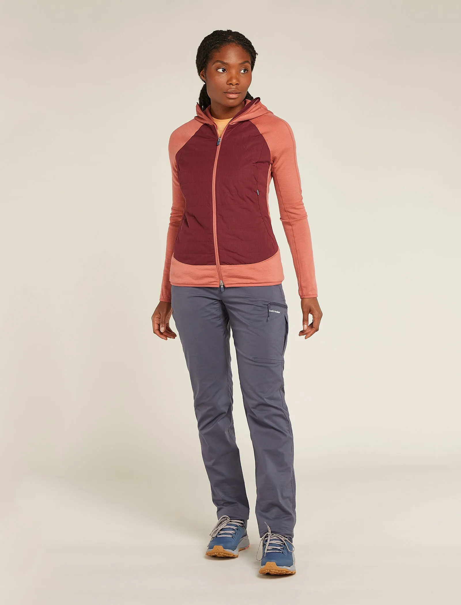 Women's Merino Blend Quantum Hybrid Long Sleeve Zip Hoodie sold by Icebreaker product image thumbnail 3