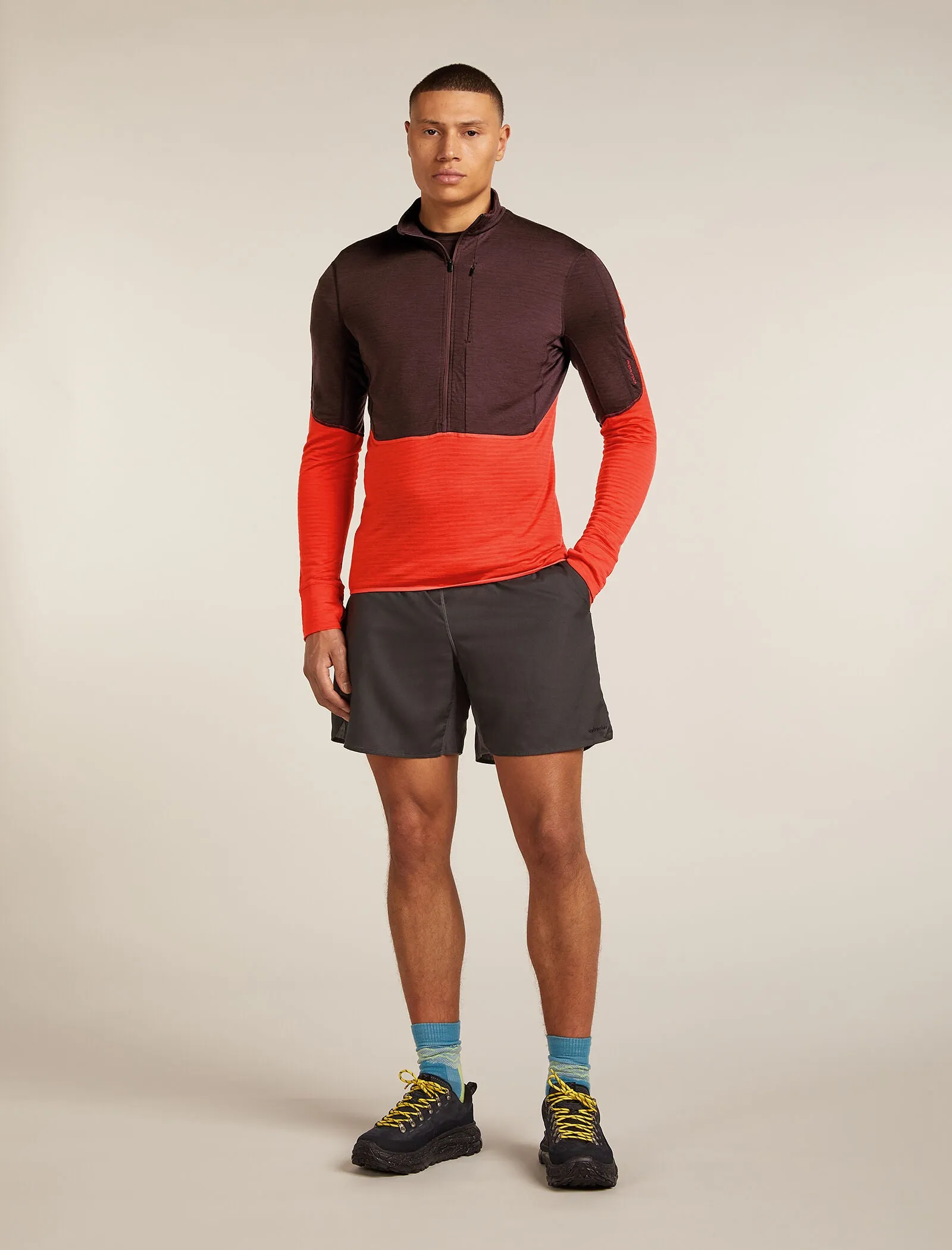 Men's Merino Blend 200 Realfleece™ Descender Long Sleeve Half Zip Top sold by Icebreaker product image thumbnail 3