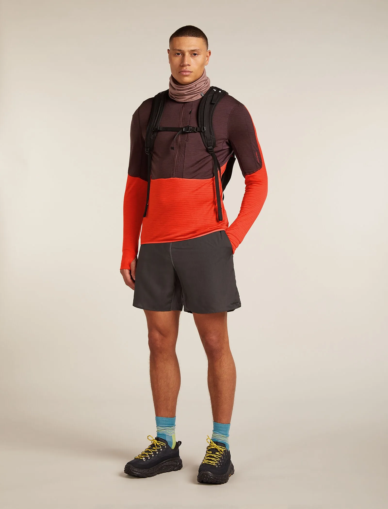 Men's Merino Blend 200 Realfleece™ Descender Long Sleeve Half Zip Top sold by Icebreaker product image thumbnail 4