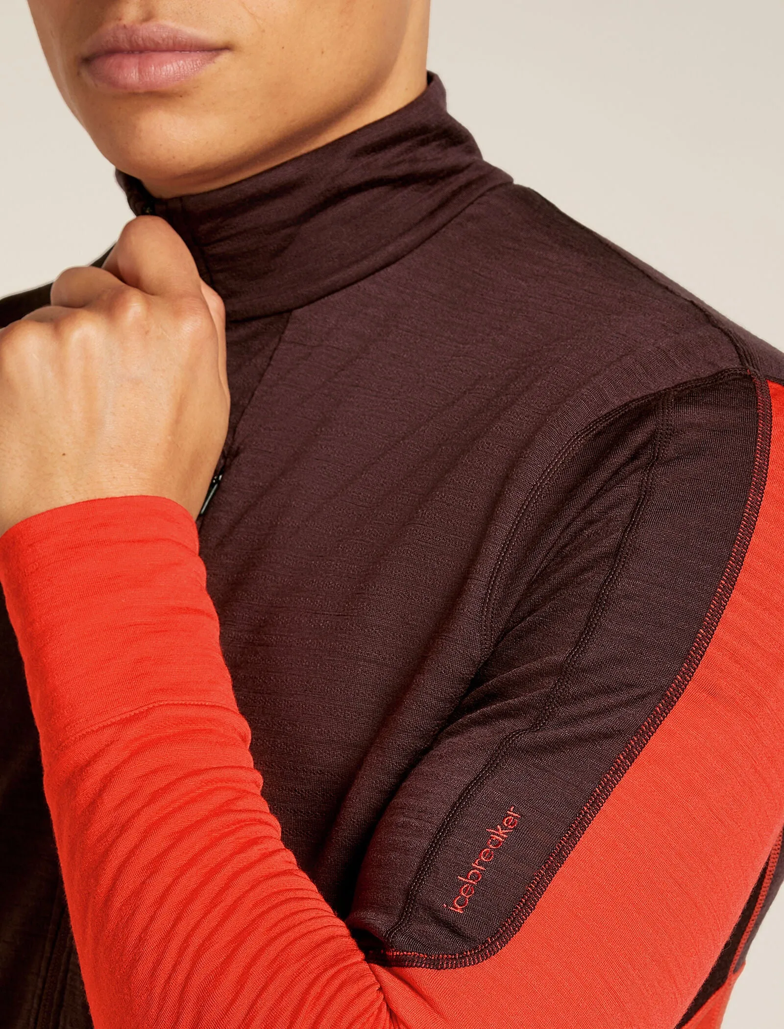 Men's Merino Blend 200 Realfleece™ Descender Long Sleeve Half Zip Top sold by Icebreaker product image thumbnail 5