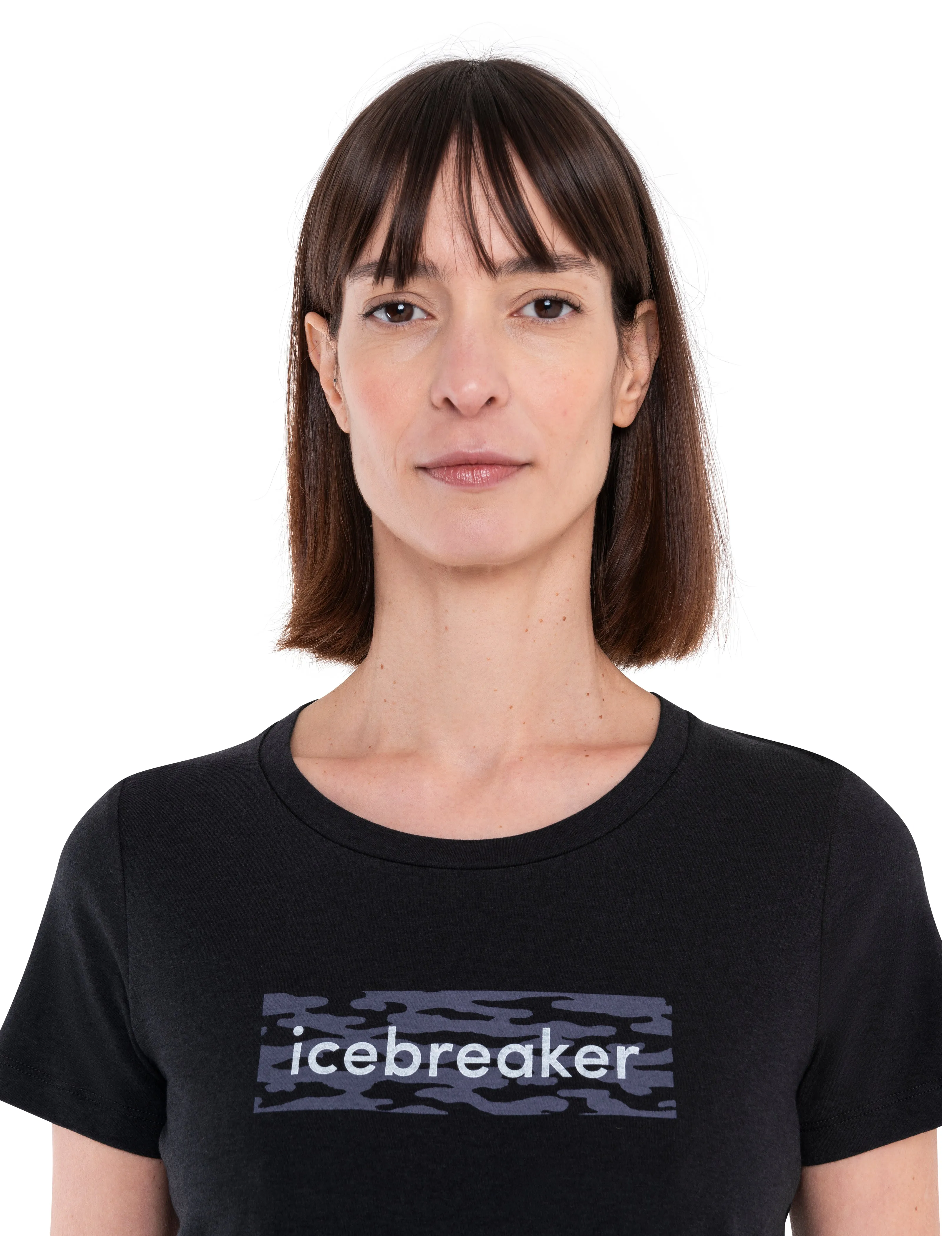 Women's Merino Blend Central Classic T-Shirt Glacial Flow Logo sold by Icebreaker product image thumbnail 5