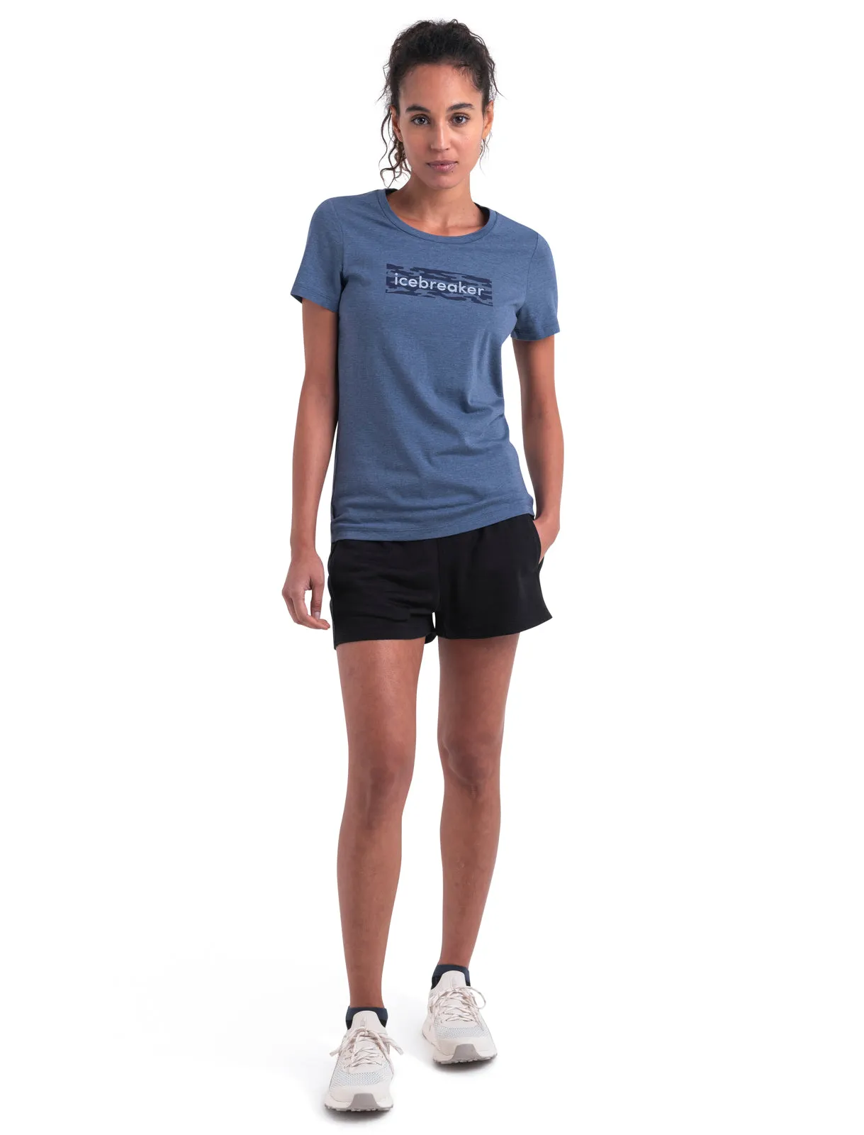 Women's Merino Blend Central Classic T-Shirt Glacial Flow Logo sold by Icebreaker product image thumbnail 3