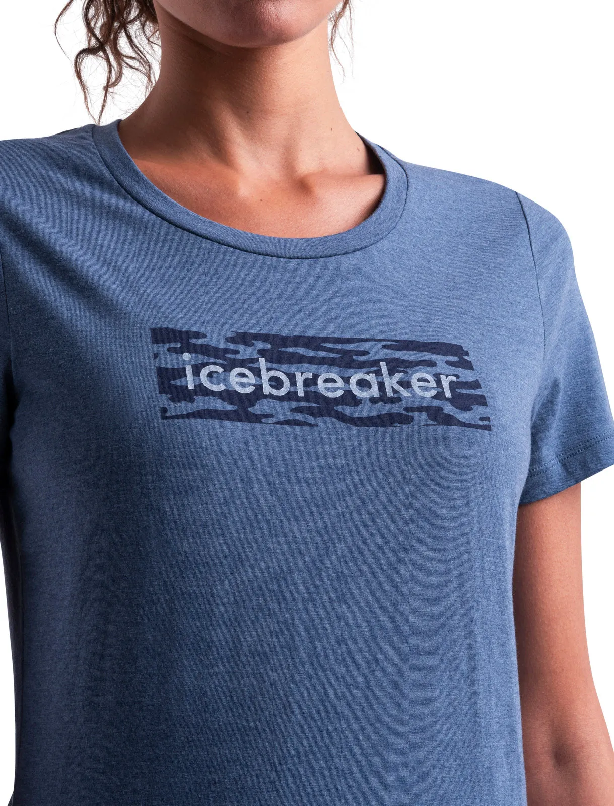 Women's Merino Blend Central Classic T-Shirt Glacial Flow Logo sold by Icebreaker product image thumbnail 4